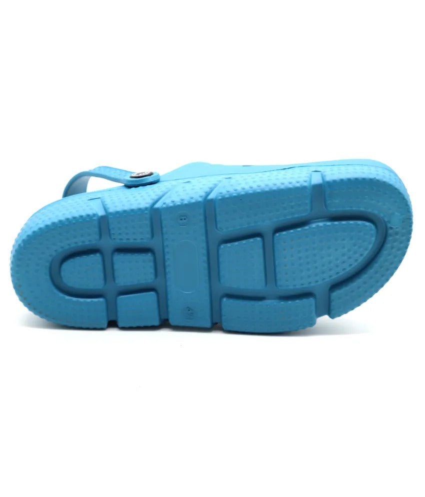 SVAAR Men's Super Comfortable Clogs || Sandals with Adjustable Back Strap for Men-Blue