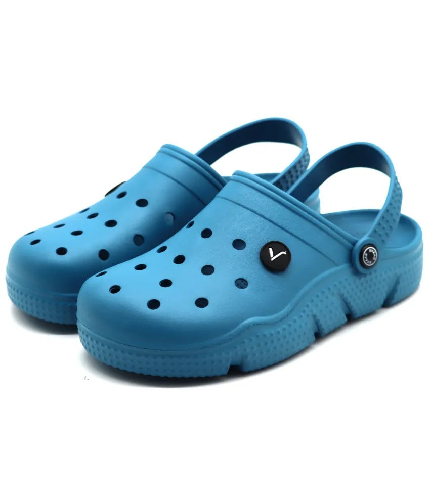 SVAAR Men's Super Comfortable Clogs || Sandals with Adjustable Back Strap for Men-Blue