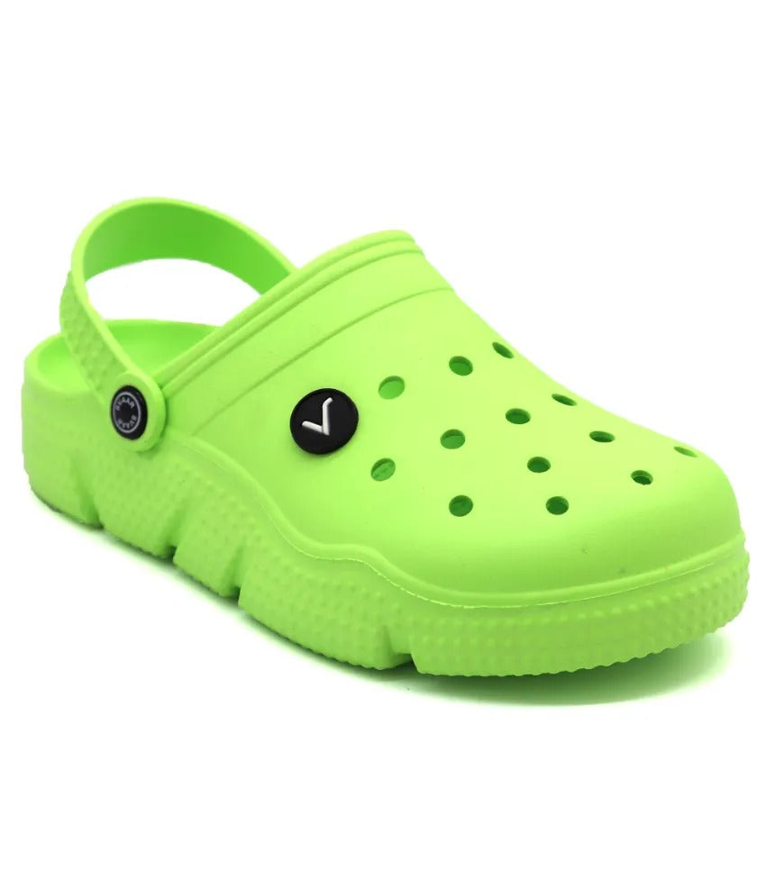 SVAAR Men's Super Comfortable Clogs || Sandals with Adjustable Back Strap for Men-Parrot Green