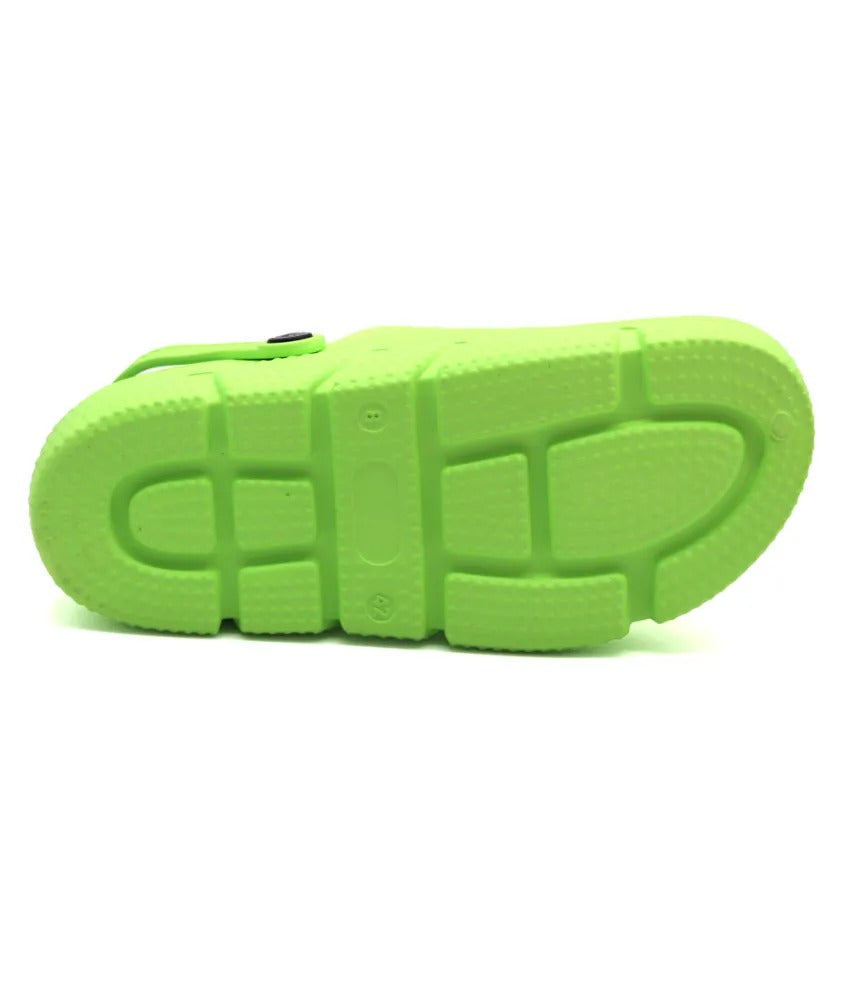 SVAAR Men's Super Comfortable Clogs || Sandals with Adjustable Back Strap for Men-Parrot Green