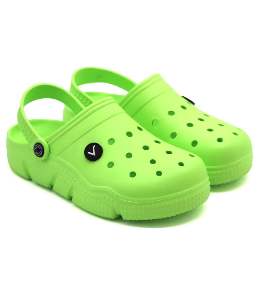 SVAAR Men's Super Comfortable Clogs || Sandals with Adjustable Back Strap for Men-Parrot Green