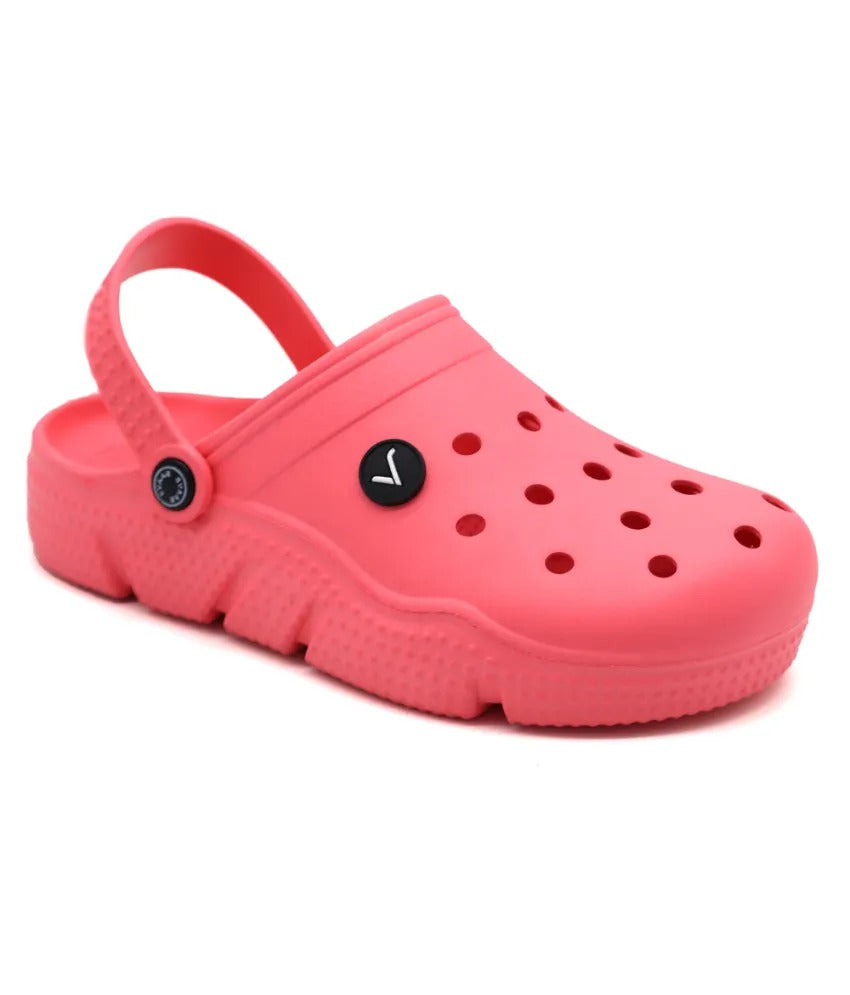 SVAAR Men's Super Comfortable Clogs || Sandals with Adjustable Back Strap for Men-Pink