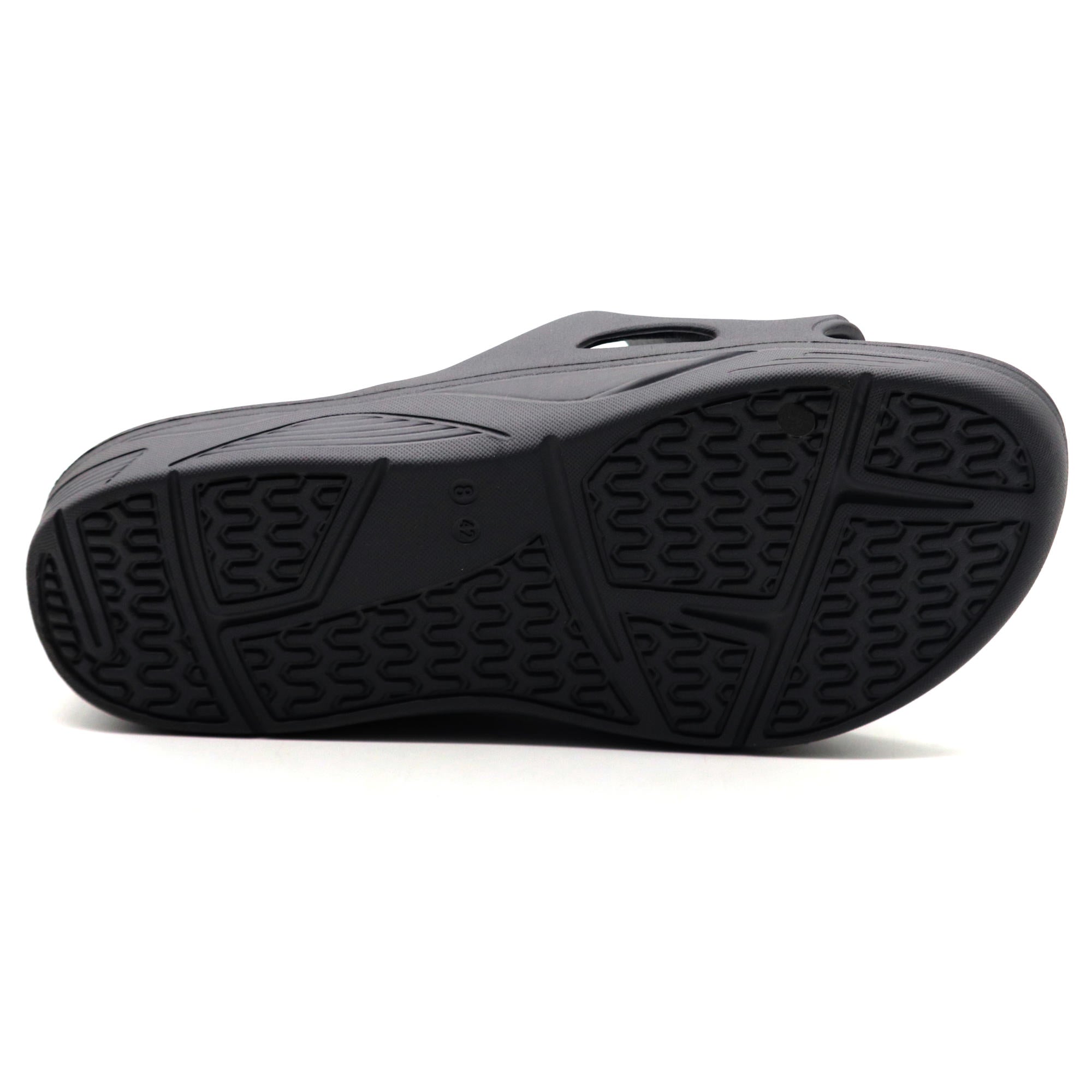 SVAAR EveryWear Sliders for Men || Comfortable Indoor Outdoor Slider Slip-on Slippers for Men and Boys-Black