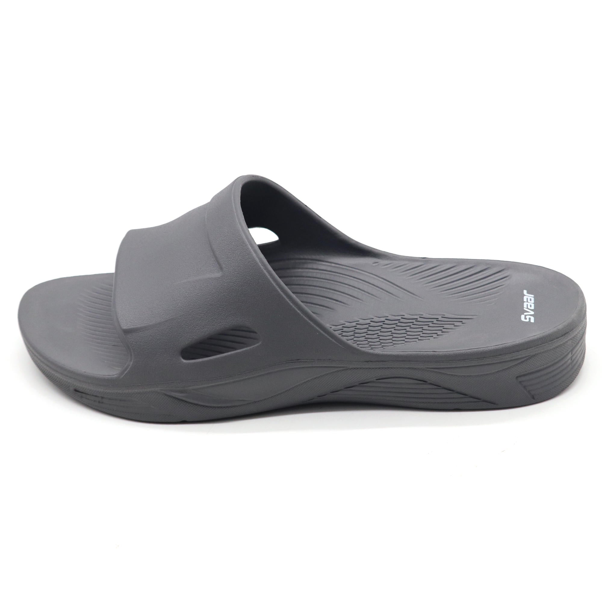 SVAAR EveryWear Sliders for Men || Comfortable Indoor Outdoor Slider Slip-on Slippers for Men and Boys- Grey