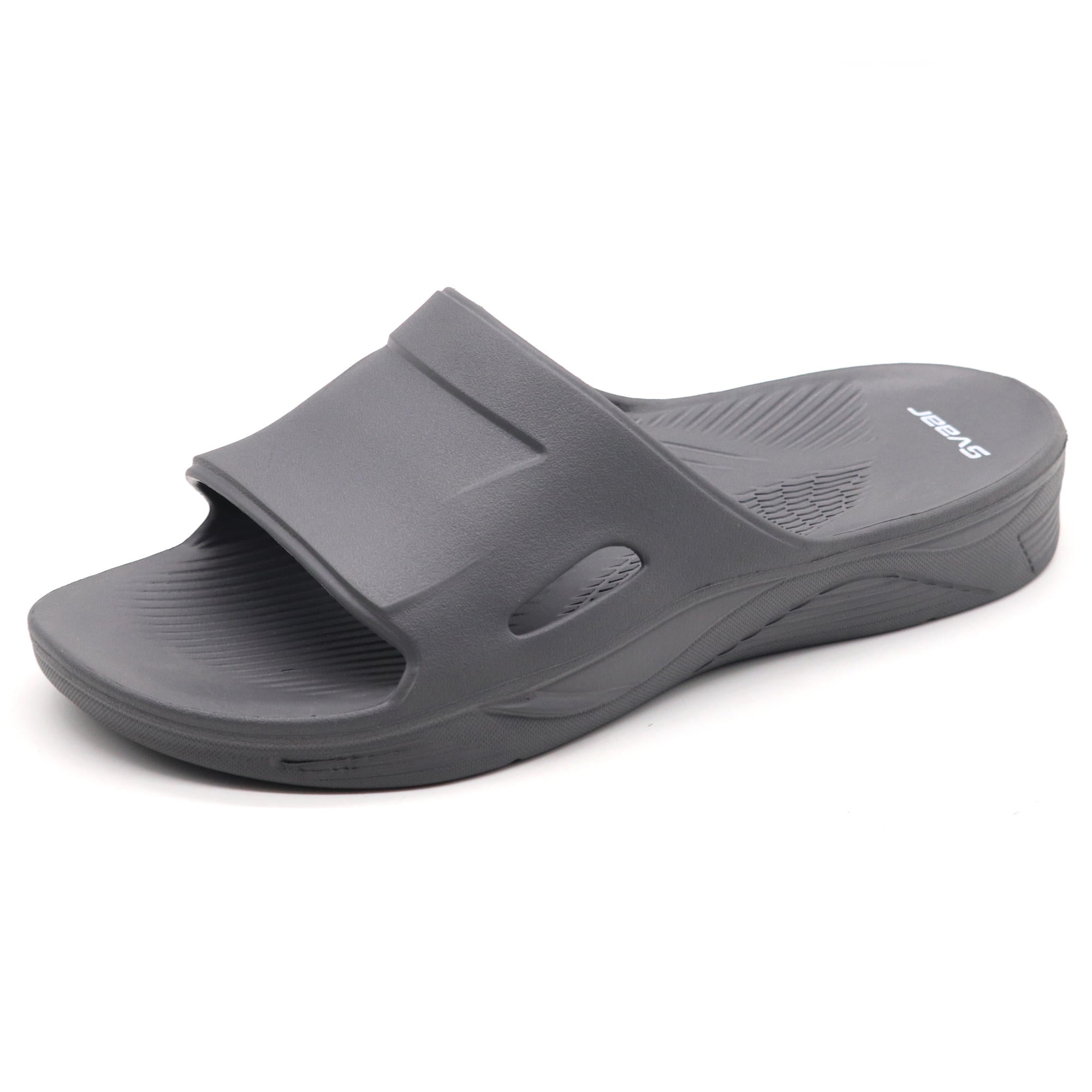 SVAAR EveryWear Sliders for Men || Comfortable Indoor Outdoor Slider Slip-on Slippers for Men and Boys- Grey