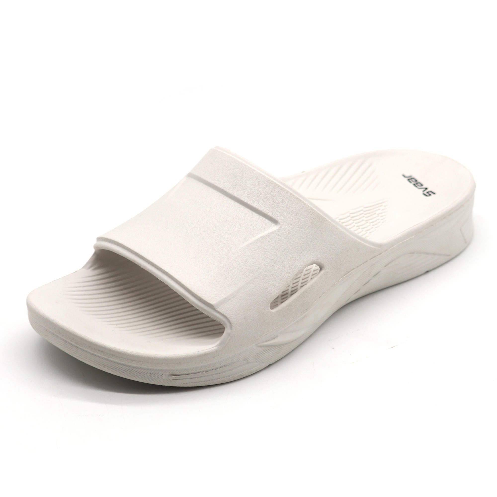 SVAAR EveryWear Sliders for Men || Comfortable Indoor Outdoor Slider Slip-on Slippers for Men and Boys-White