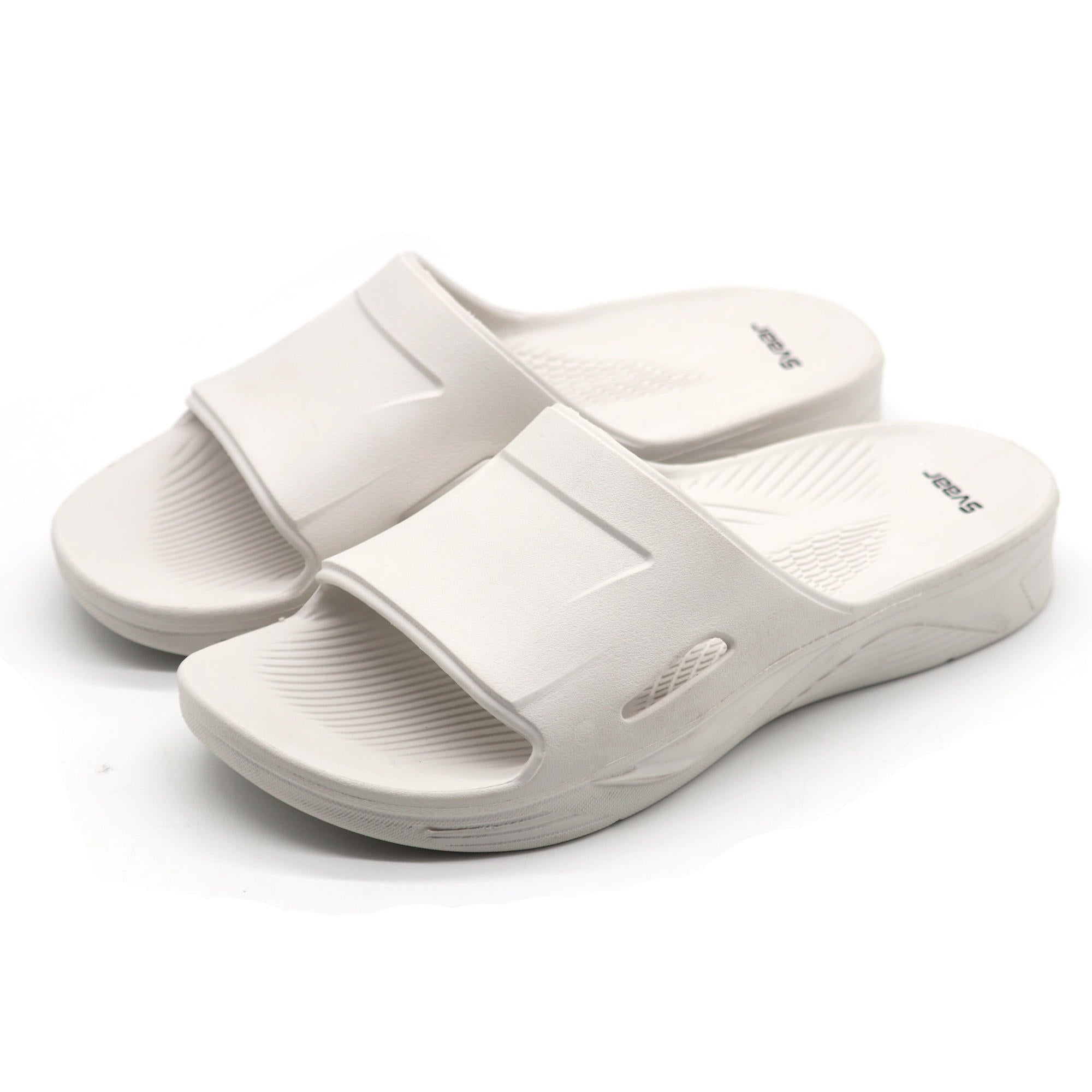 SVAAR EveryWear Sliders for Men || Comfortable Indoor Outdoor Slider Slip-on Slippers for Men and Boys-White