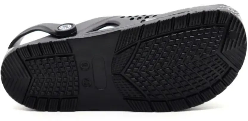 SVAAR Batman Men's Mysterious Clogs with Authentic Batman Charms and Adjustable Back Strap Black