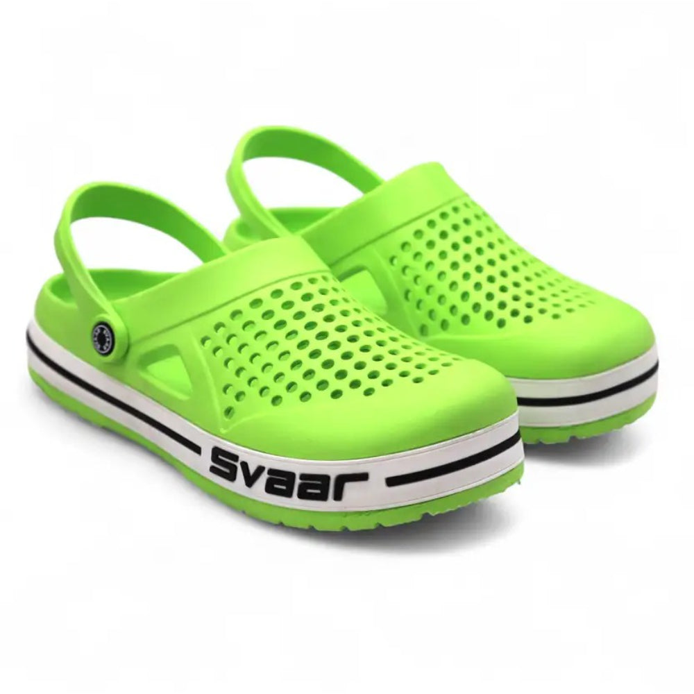Svaar Men’s Clogs – Comfortable & Breathable Casual Slip-On - Parrot Green