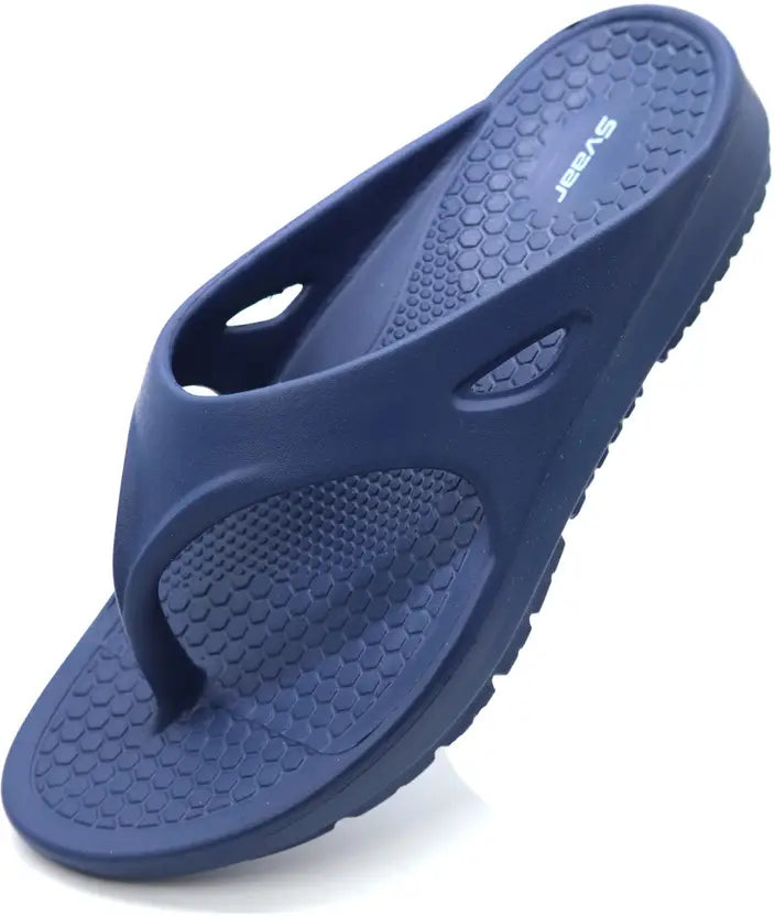 SVAAR Relaxed Slippers for Men || Comfortable Indoor Outdoor Fashionable Slippers for Boys-Navy