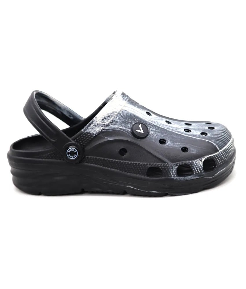 SVAAR Men's Marble Effect Classic Clogs with Adjustable Back Strap for Men