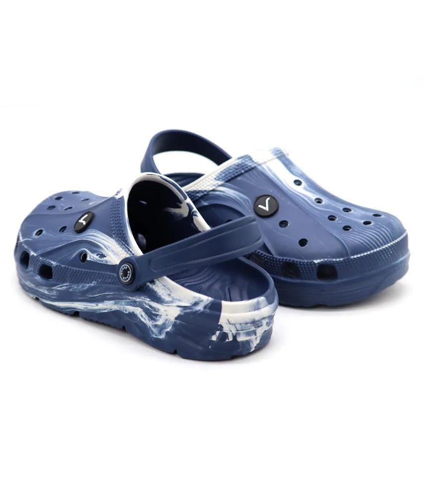 SVAAR Men's Marble Effect Classic Clogs with Adjustable Back Strap for Men