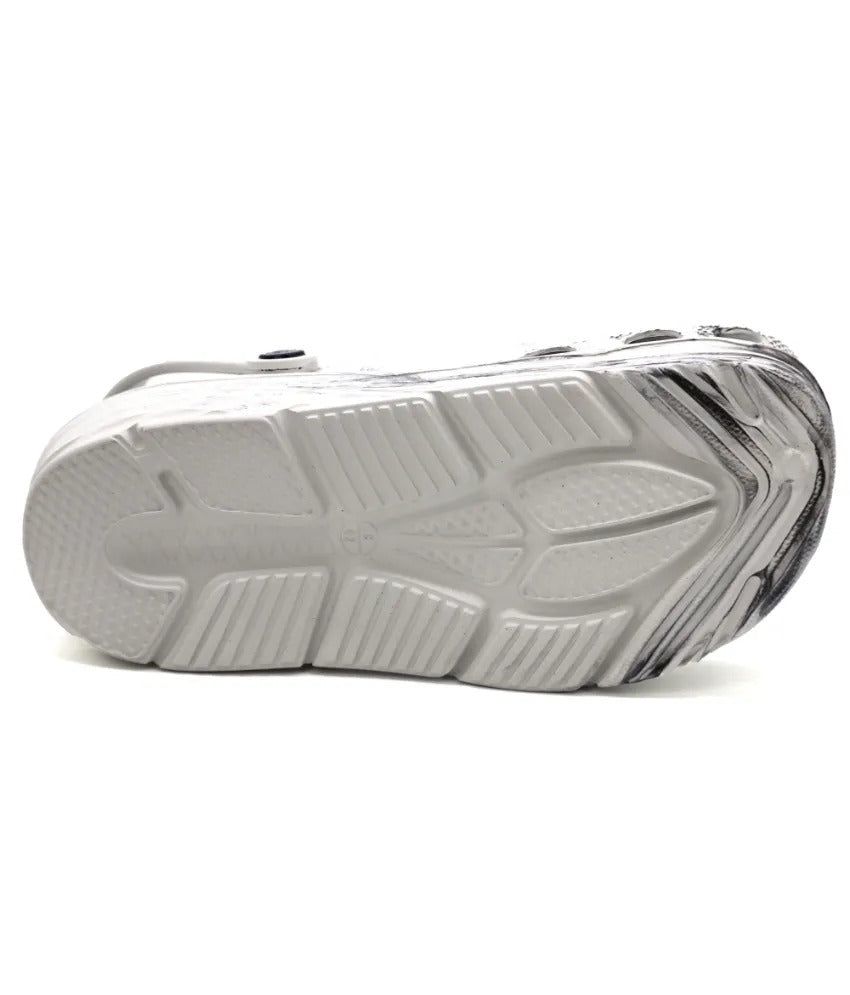 SVAAR Men's Marble Effect Classic Clogs with Adjustable Back Strap for Men