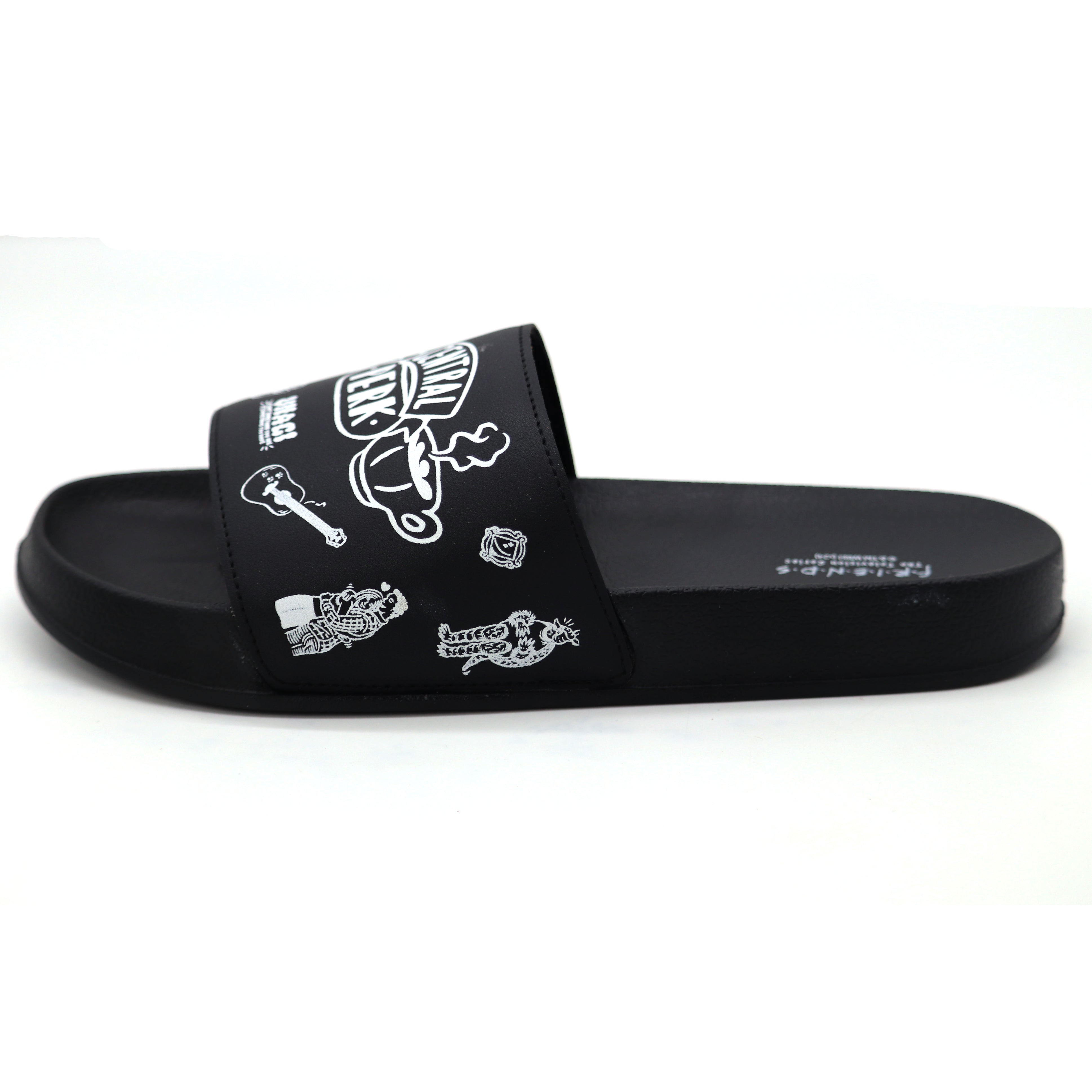 Svaar x Friends Men’s Slides – Cushioned, Anti-Slip, Lightweight Slippers – Black