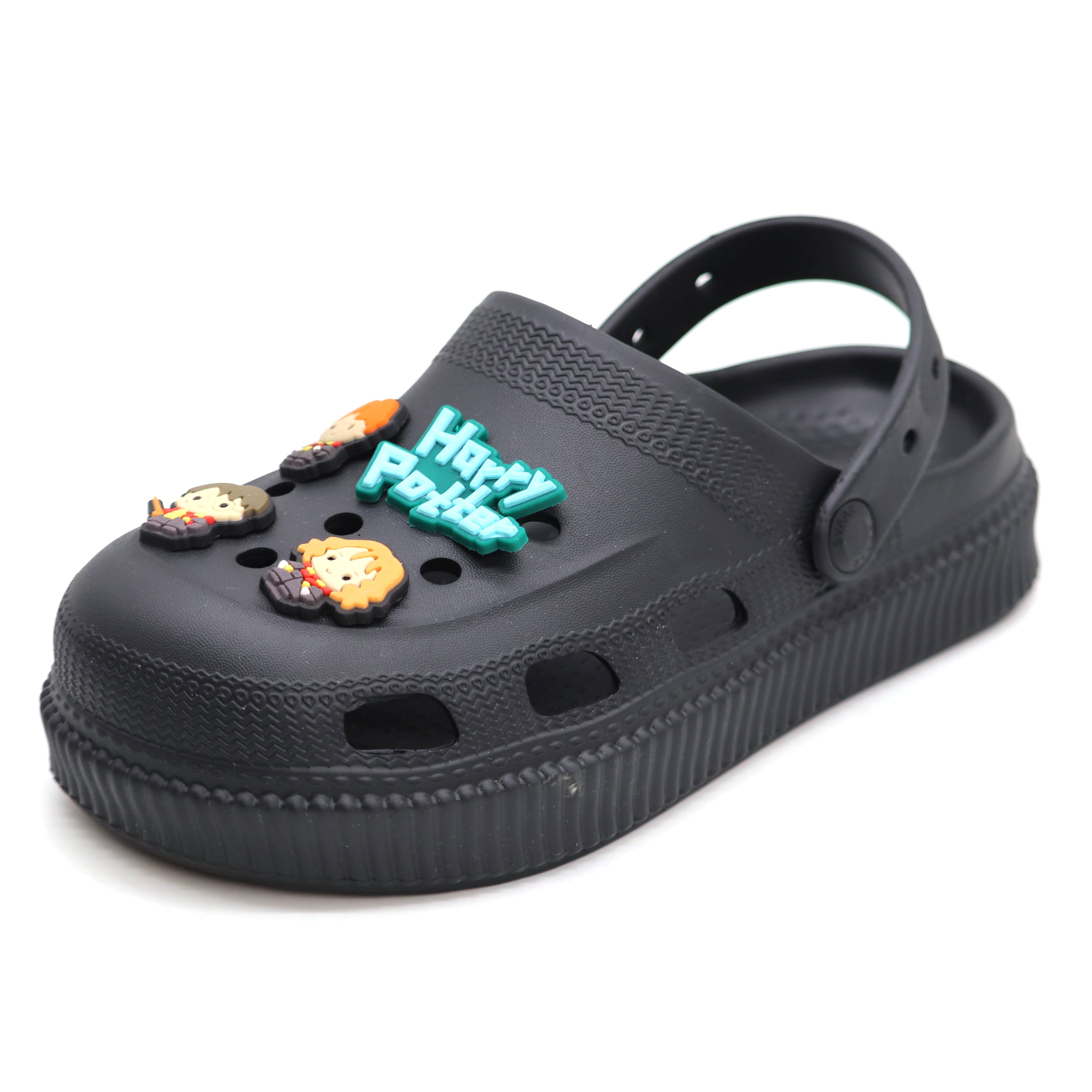 SVAAR x Harry Potter Women’s Magical Clogs with Harry Potter Charms and Back Strap Black