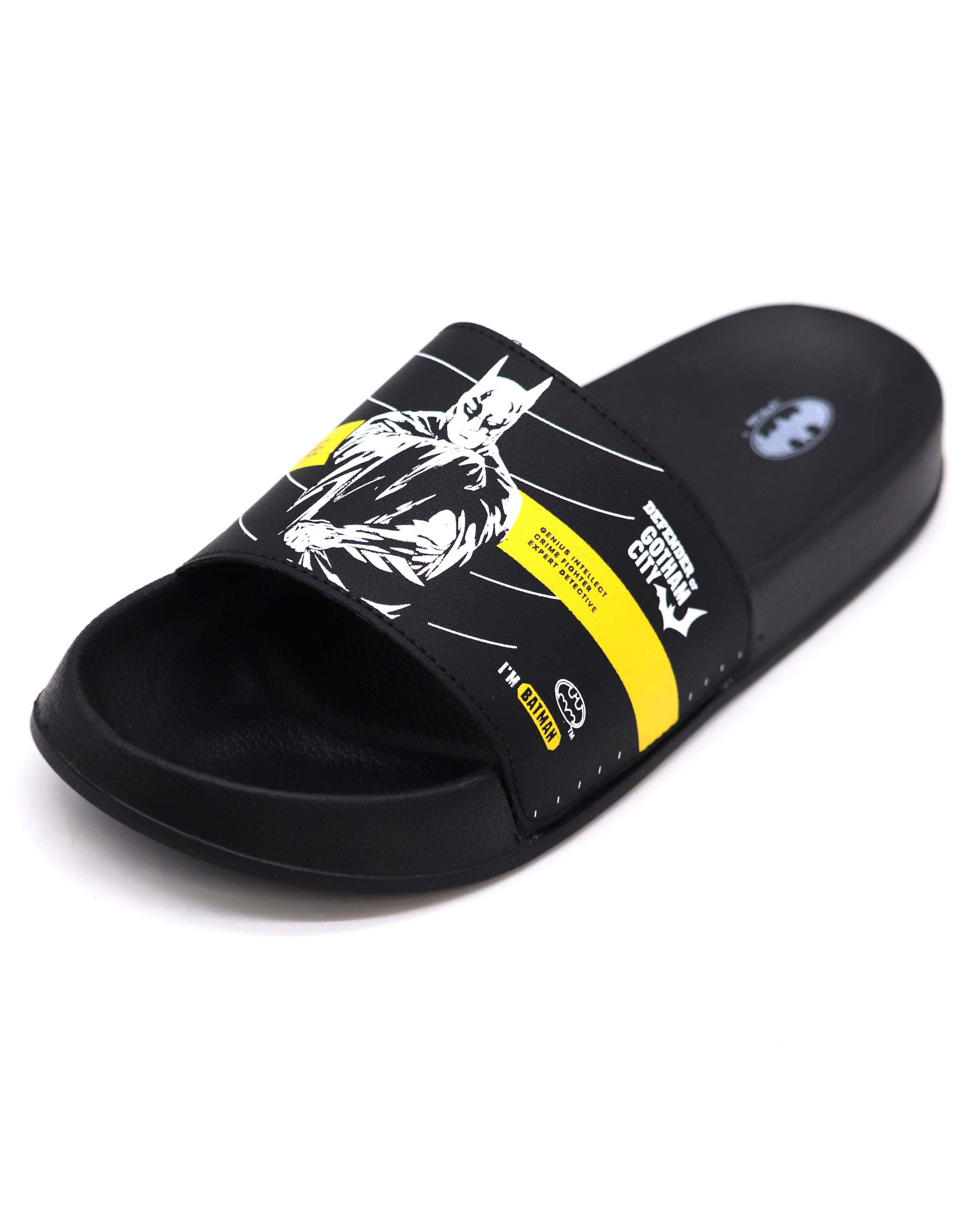 SVAAR Batman Gotham City Men's Sliders – Ultra Soft Cushioned Flip Flops