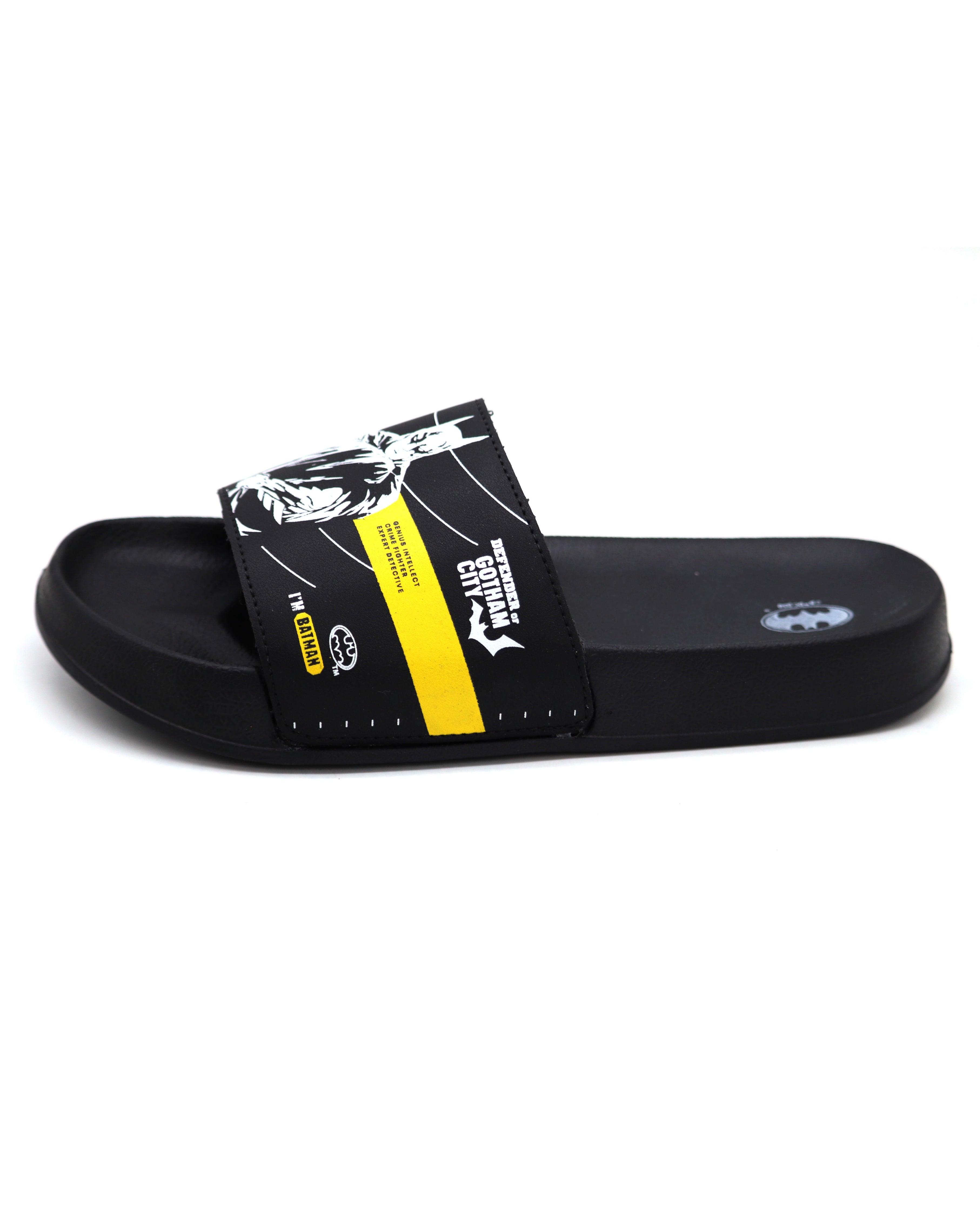 SVAAR Batman Gotham City Men's Sliders – Ultra Soft Cushioned Flip Flops