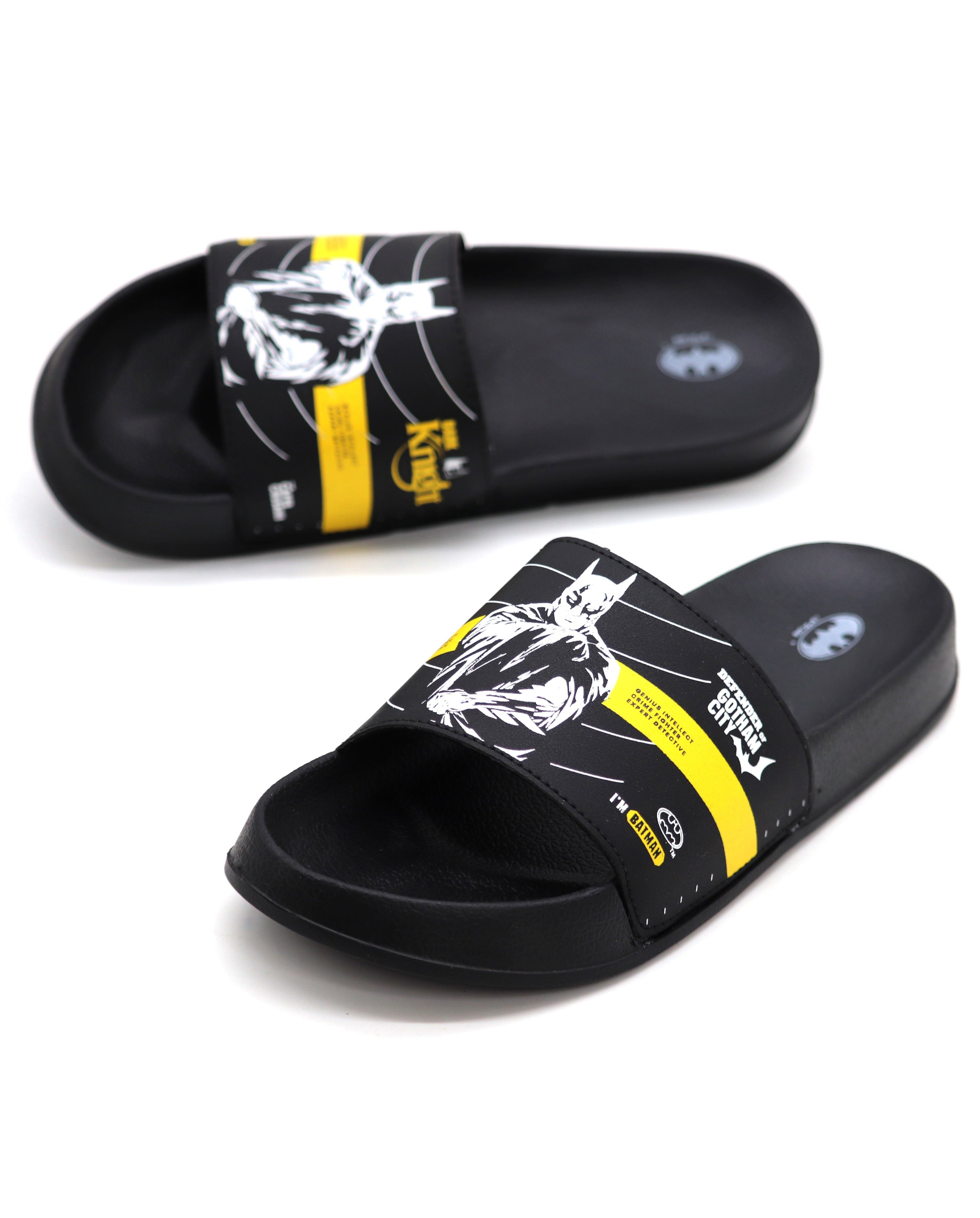 SVAAR Batman Gotham City Men’s Ultra Soft Sliders – Black