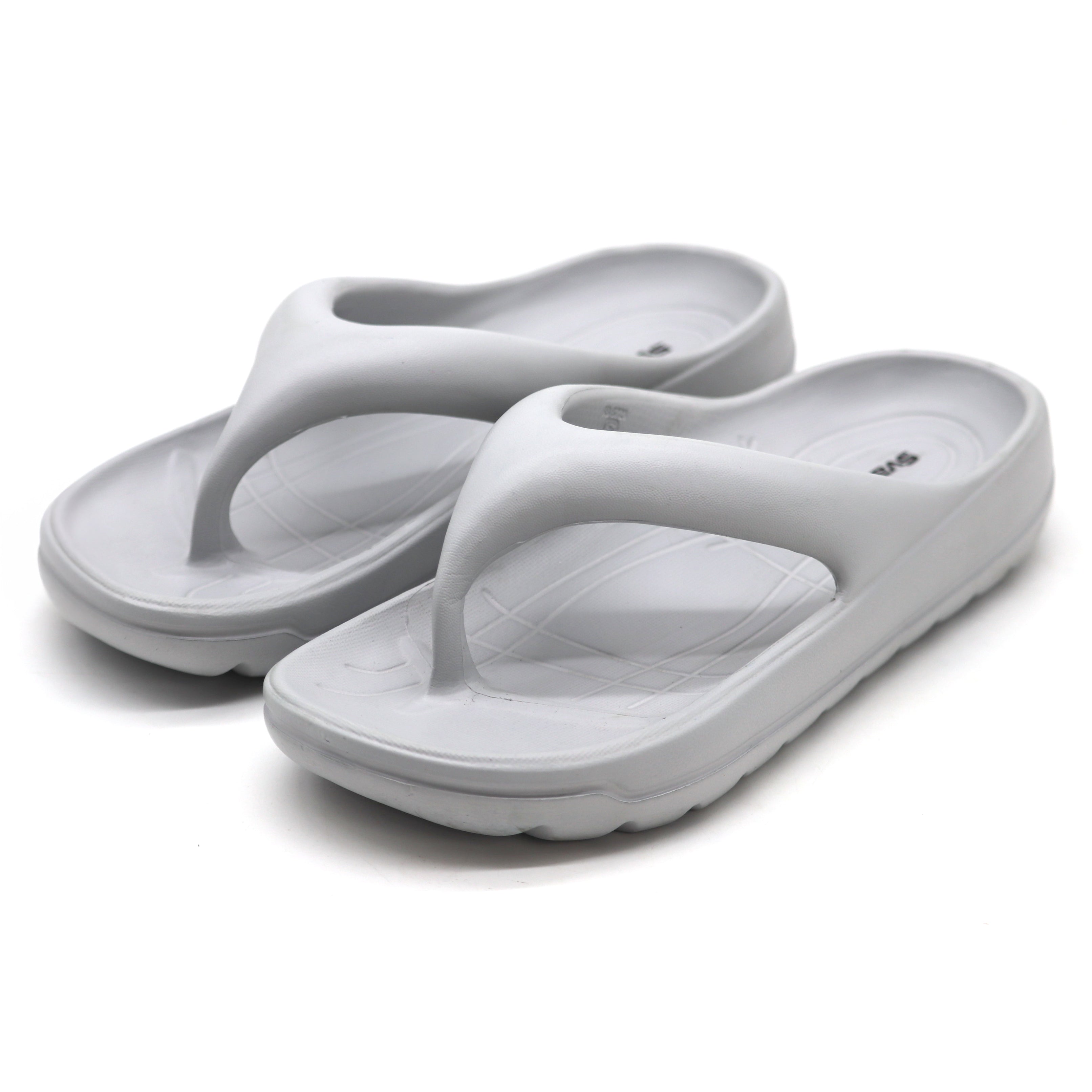 SVAAR Soft EVA Slippers for Men | Stylish Anti-Skid Flip-Flops with Arch Support & Bouncy Sole | Lightweight Indoor Outdoor Comfort-Grey