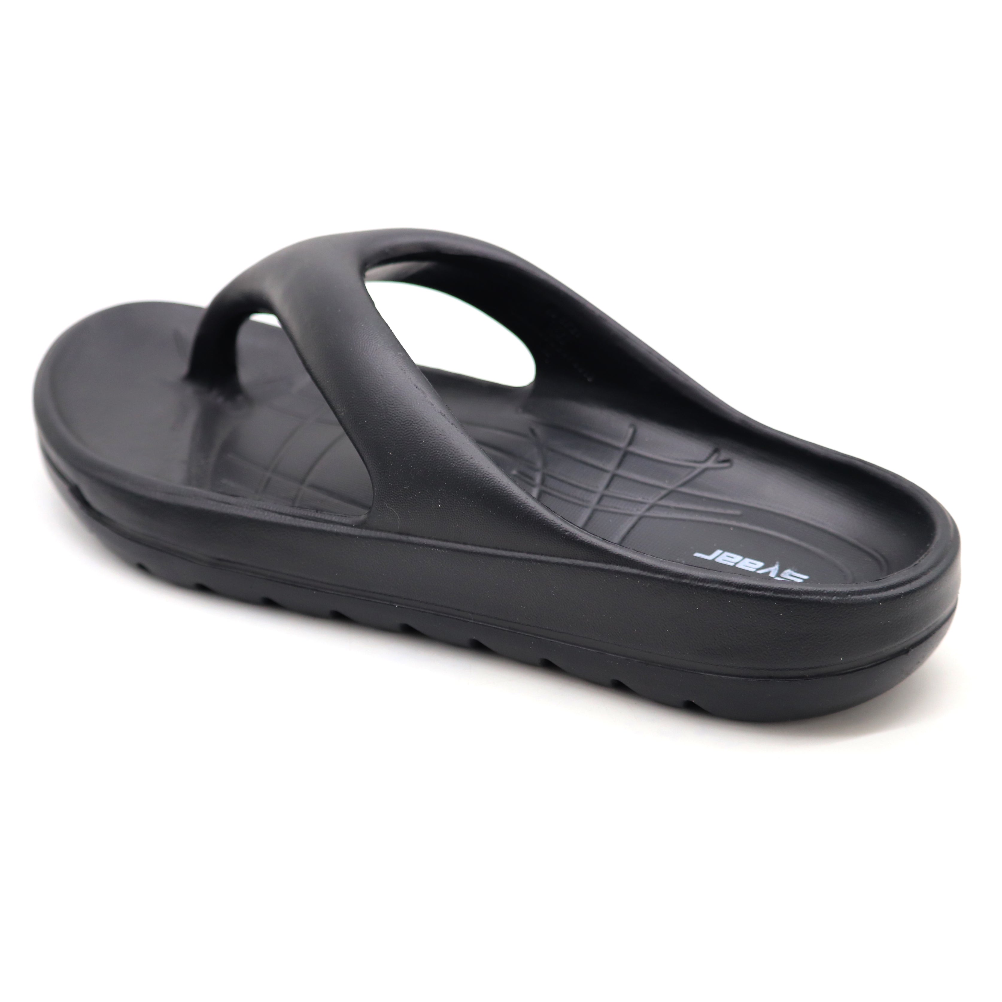 SVAAR Soft EVA Slippers for Men | Stylish Anti-Skid Flip-Flops with Arch Support & Bouncy Sole | Lightweight Indoor Outdoor Comfort-Black