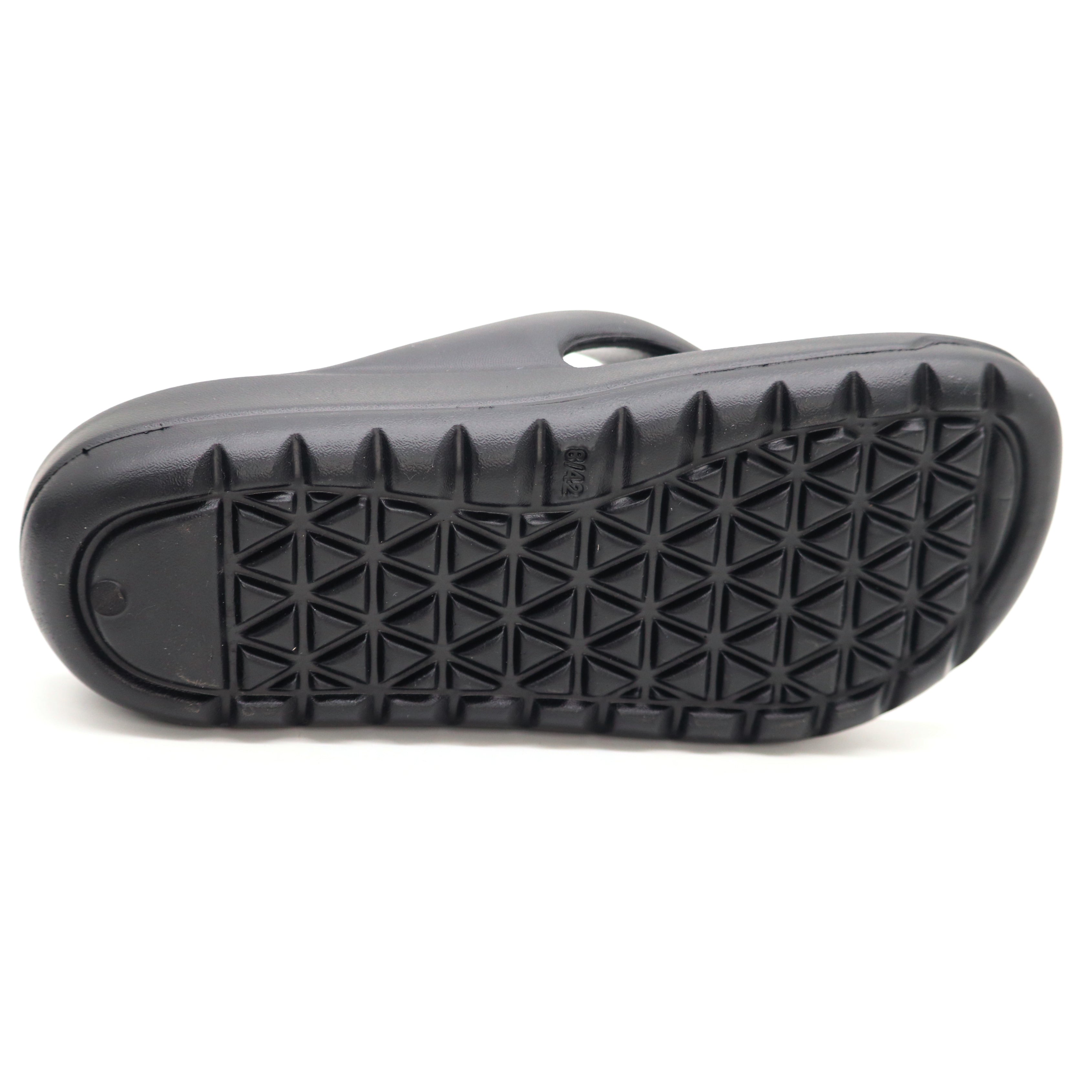 SVAAR Soft EVA Slippers for Men | Stylish Anti-Skid Flip-Flops with Arch Support & Bouncy Sole | Lightweight Indoor Outdoor Comfort-Black
