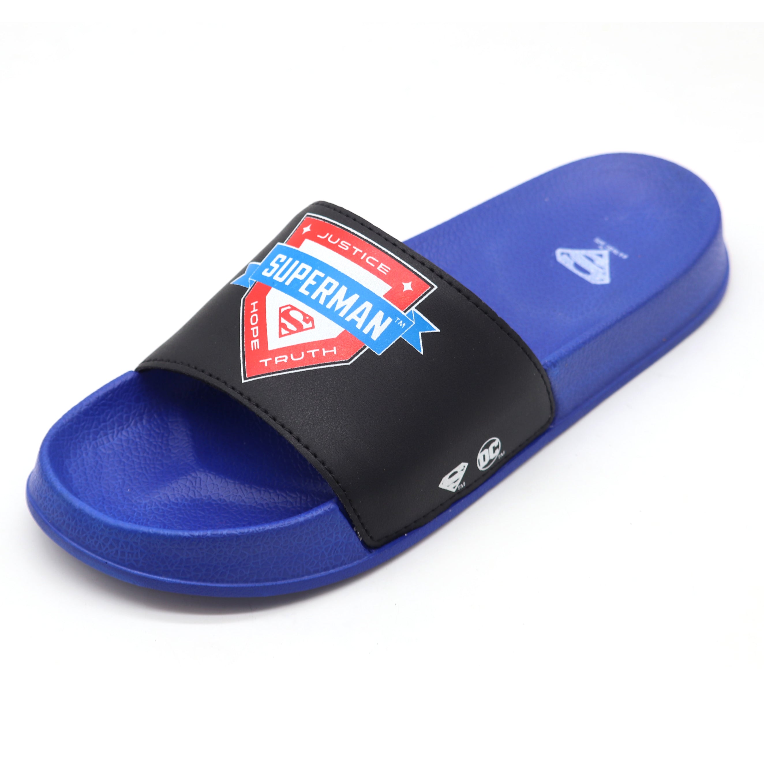 SVAAR x Superman Men's Slides – Soft Cushion, Anti-Slip, Lightweight - Blue