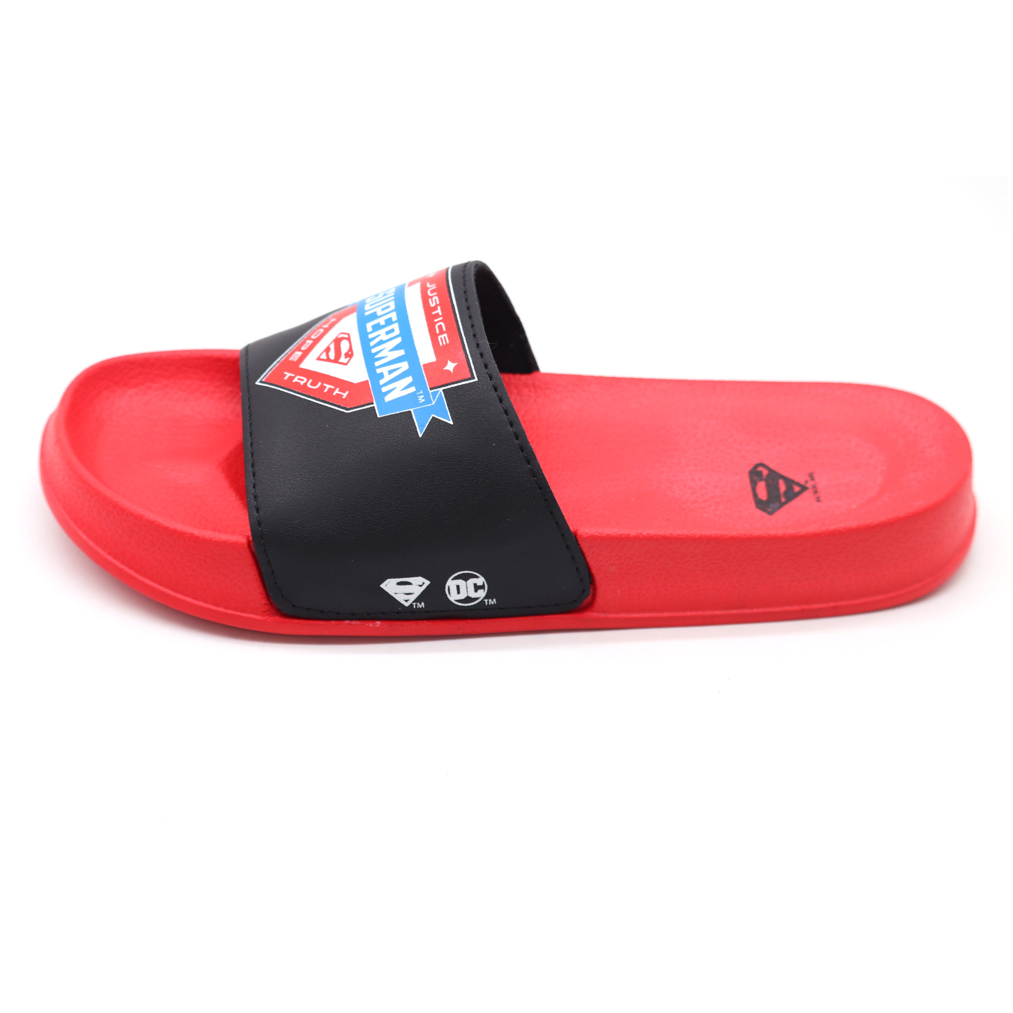 SVAAR x Superman Men's Slides – Soft Cushion, Anti-Slip, Lightweight - Red