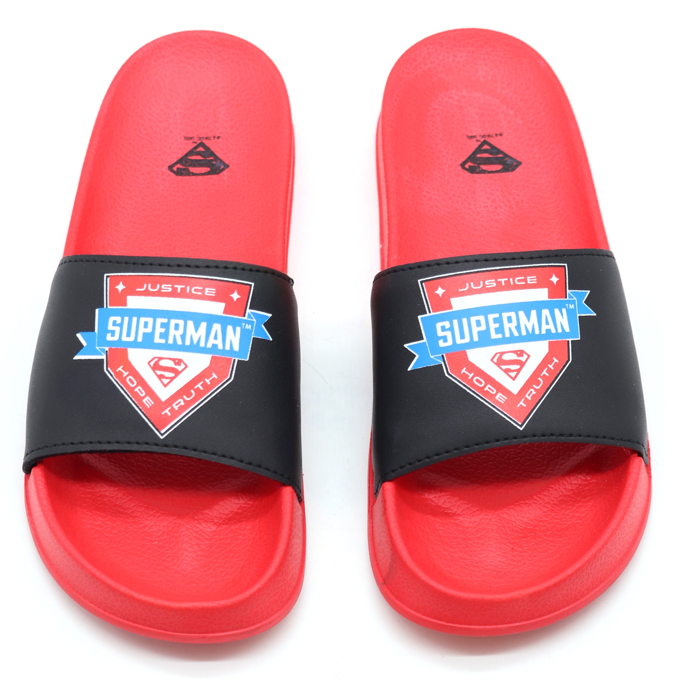 SVAAR x Superman Men's Slides – Soft Cushion, Anti-Slip, Lightweight - Red