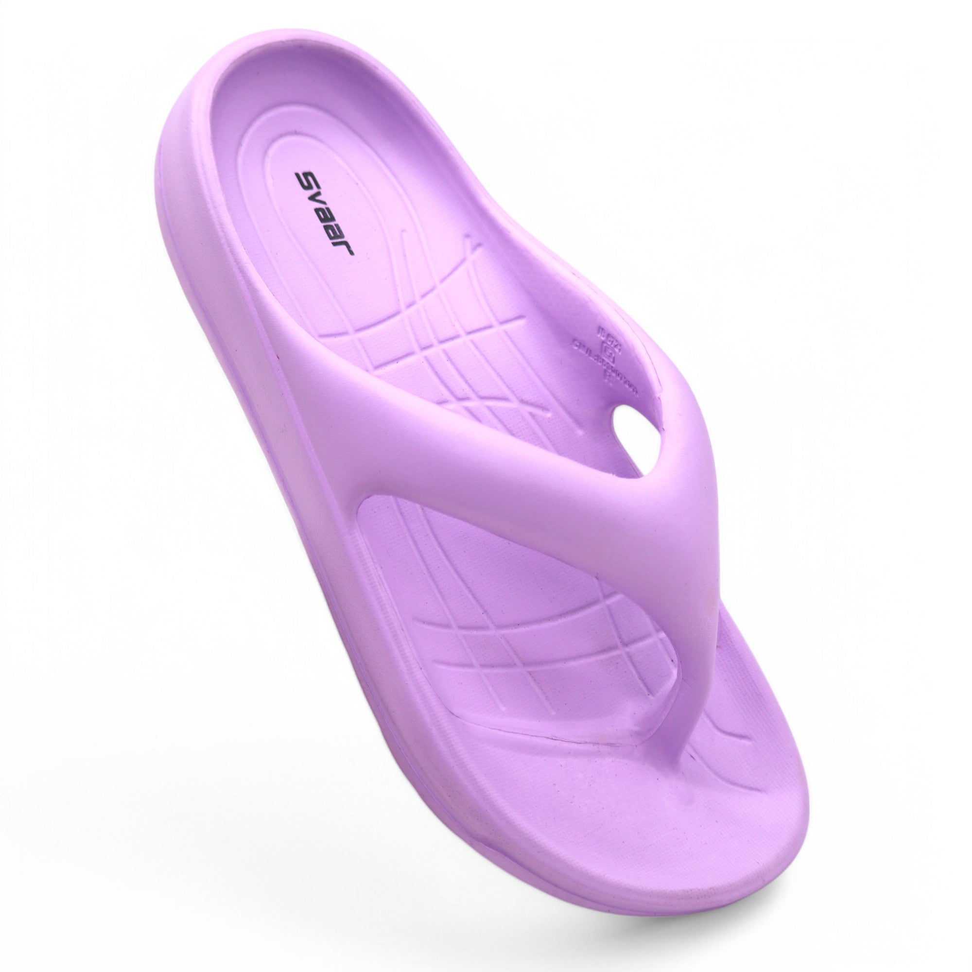 SVAAR Soft EVA Slippers for Men | Stylish Anti-Skid Flip-Flops with Arch Support & Bouncy Sole | Lightweight Indoor Outdoor Comfort-Purple