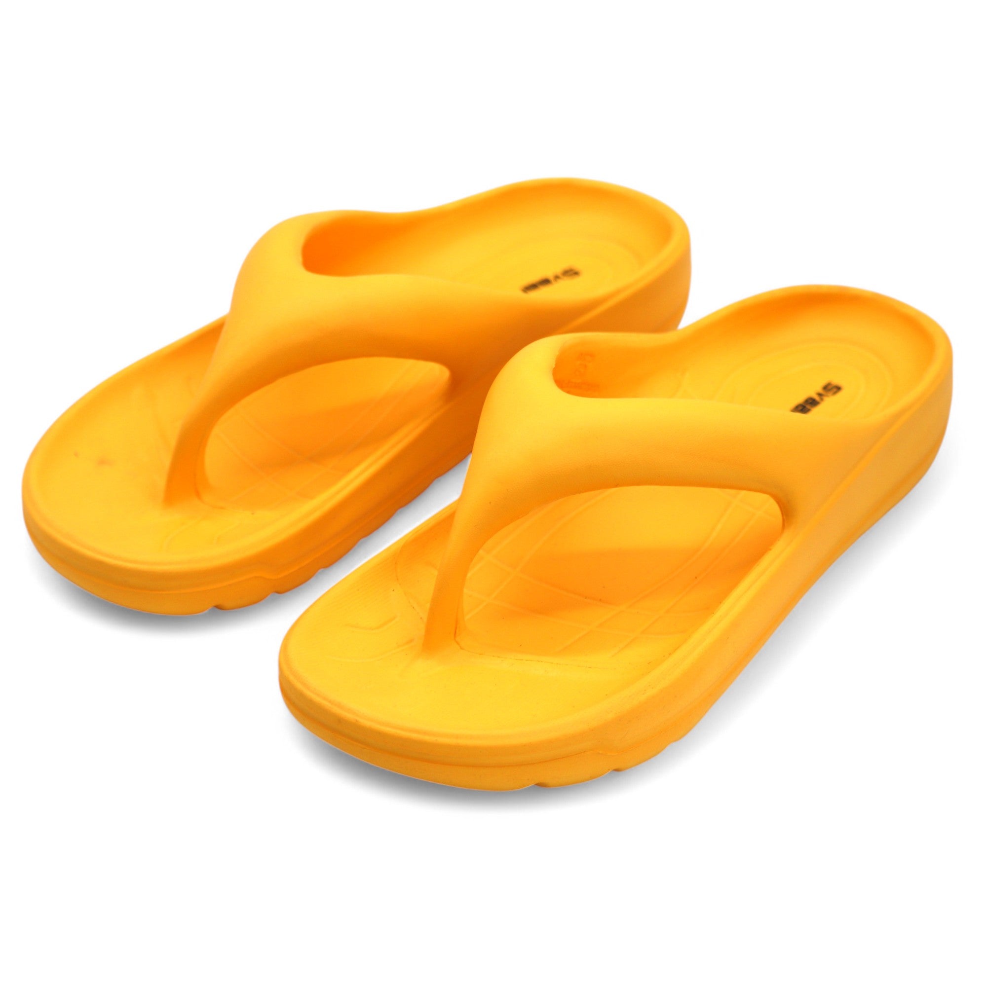 SVAAR Soft EVA Slippers for Men | Stylish Anti-Skid Flip-Flops with Arch Support & Bouncy Sole | Lightweight Indoor Outdoor Comfort-Yellow