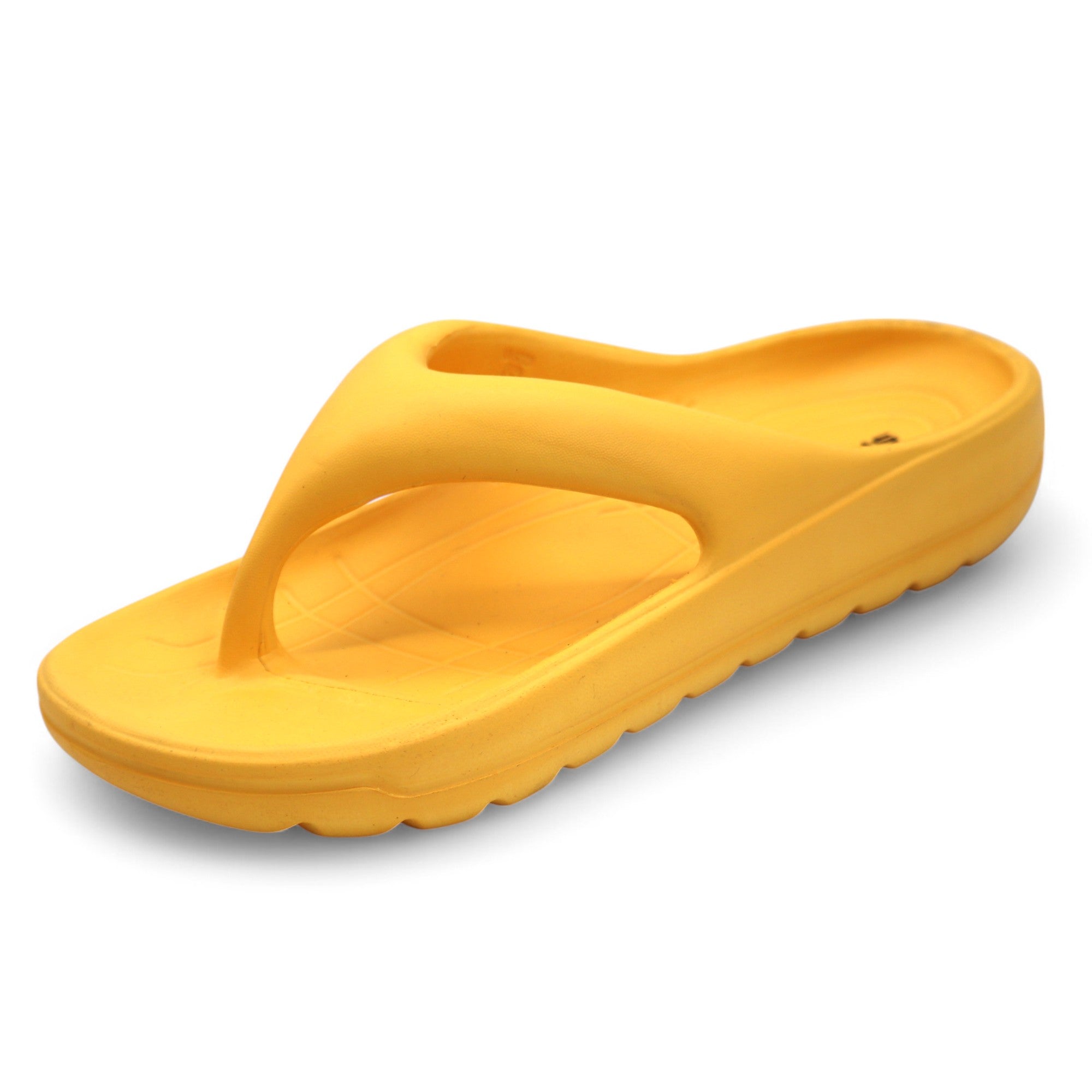 SVAAR Soft EVA Slippers for Men | Stylish Anti-Skid Flip-Flops with Arch Support & Bouncy Sole | Lightweight Indoor Outdoor Comfort-Yellow