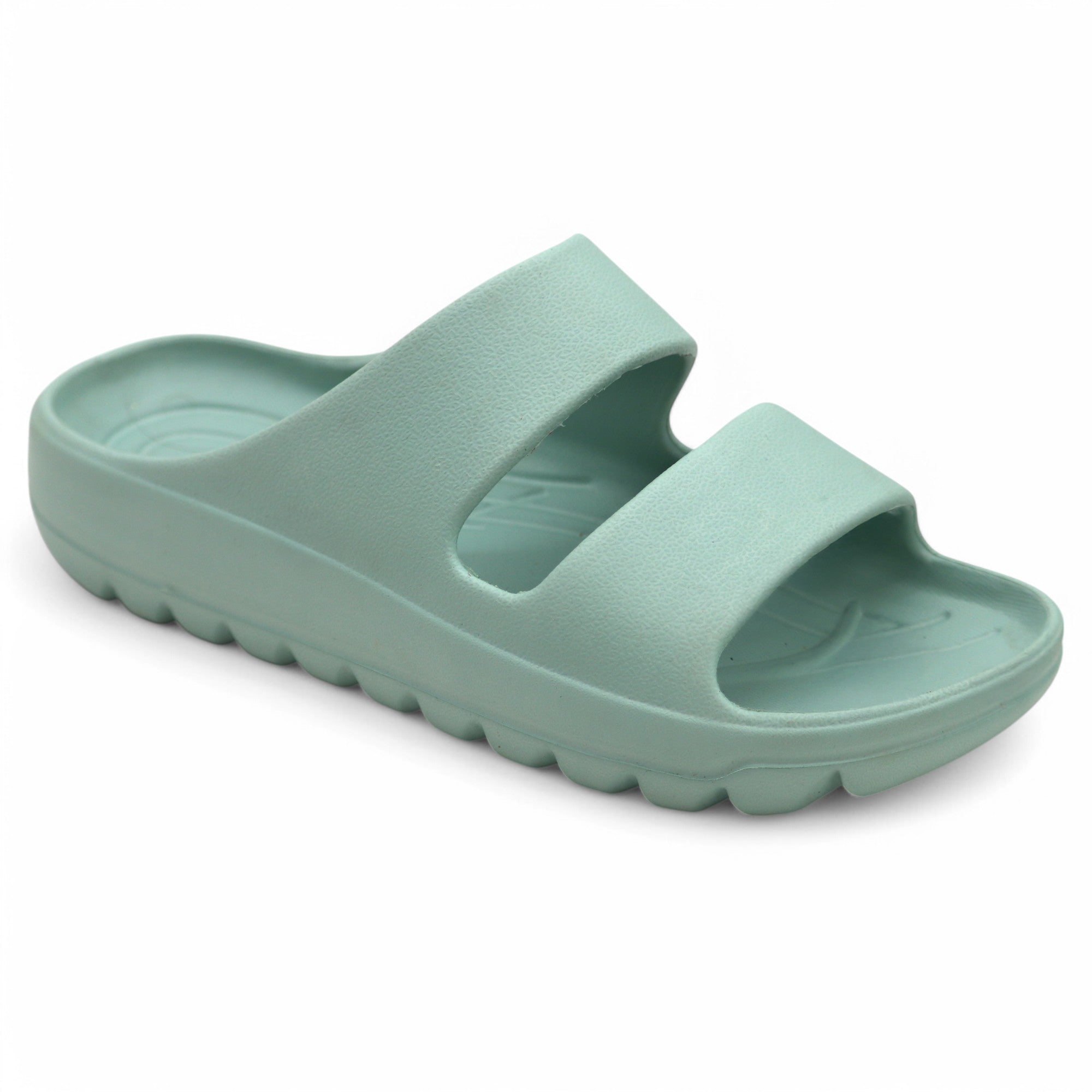 SVAAR Soft EVA Double Strap Slippers for Men | Stylish Anti-Skid Slides with Arch Support & Bouncy Sole | Lightweight Indoor Outdoor Comfort-Melon Green