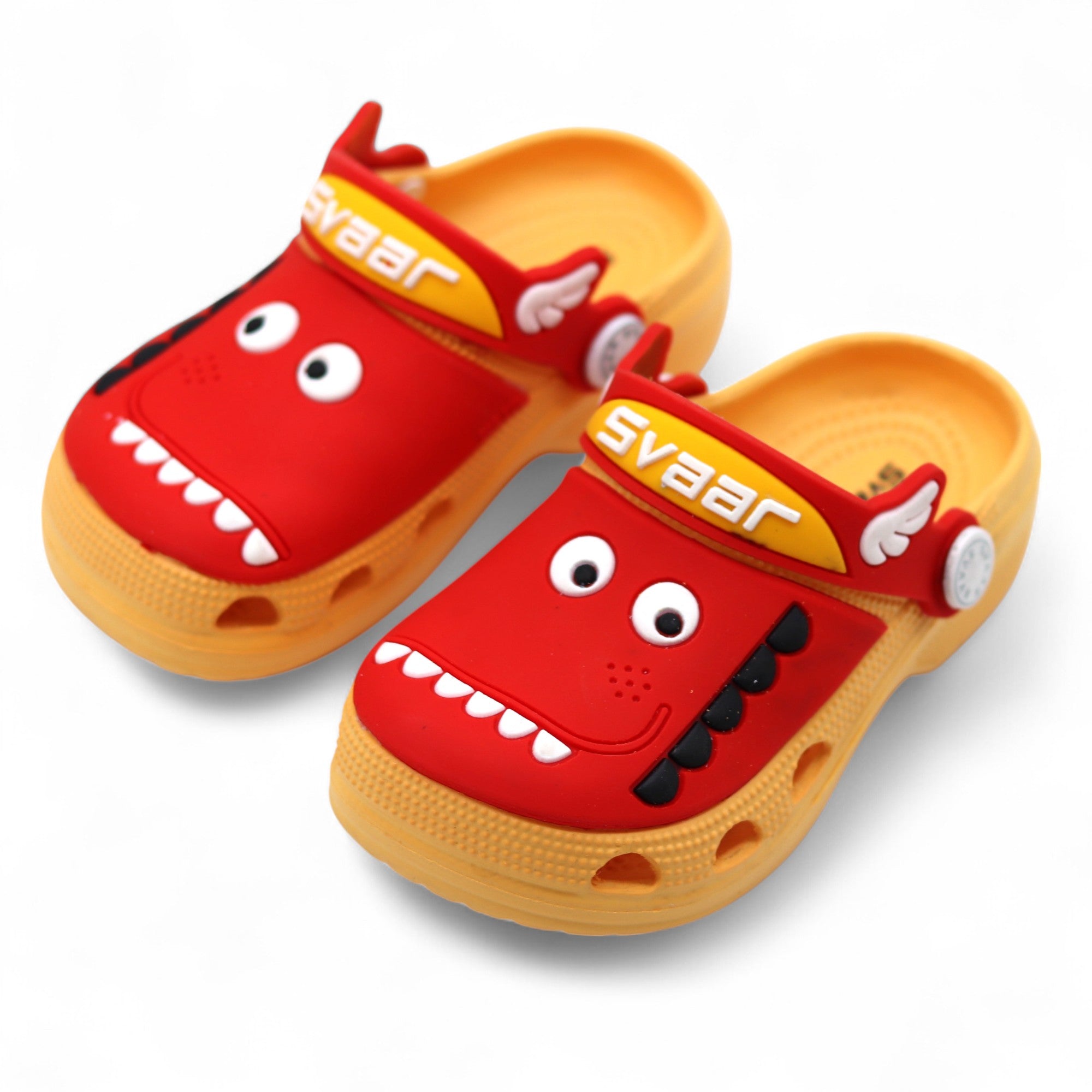 SVAAR Kids Cartoon Dinosaur Clogs –Yellow