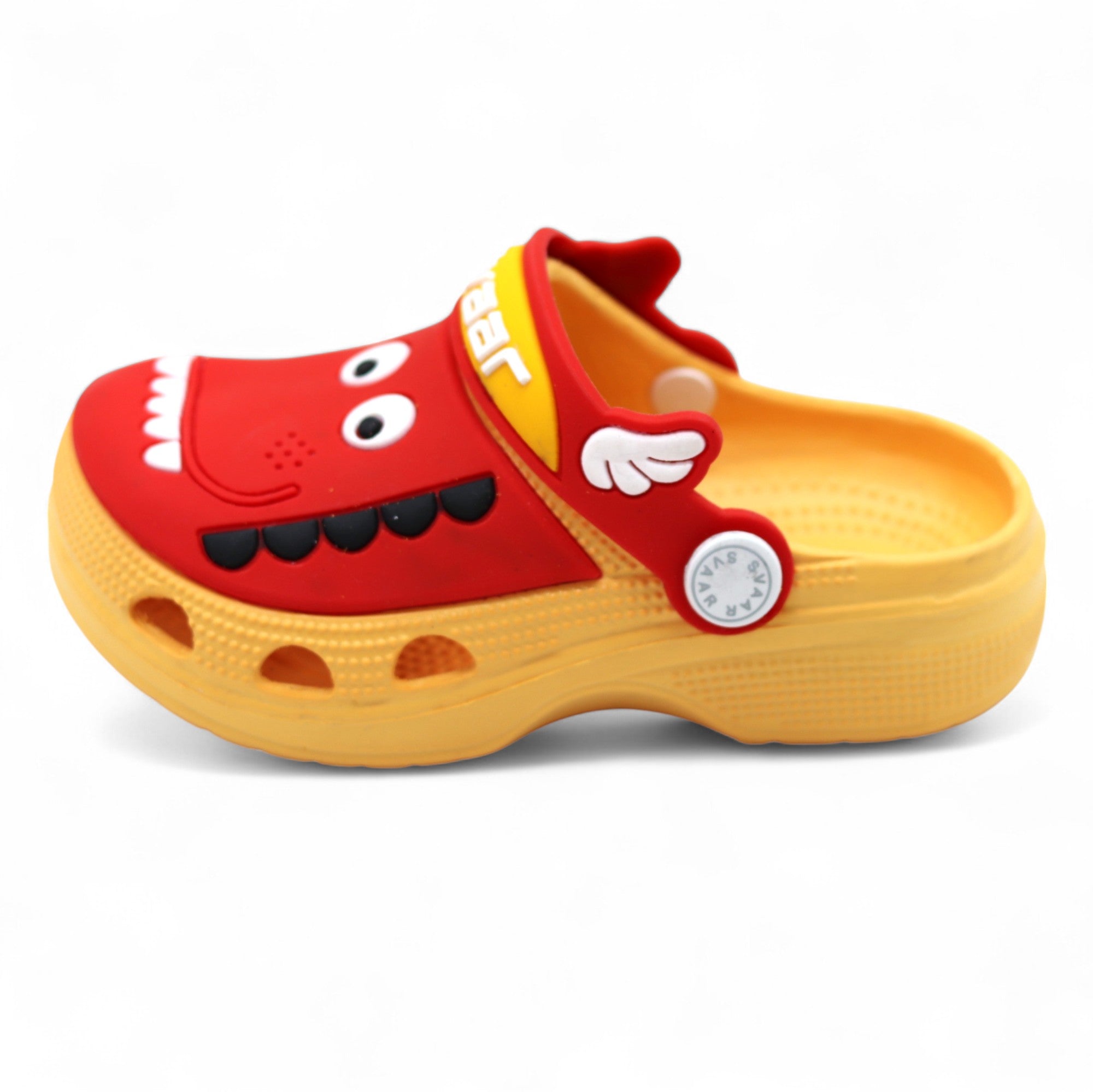 SVAAR Kids Cartoon Dinosaur Clogs –Yellow