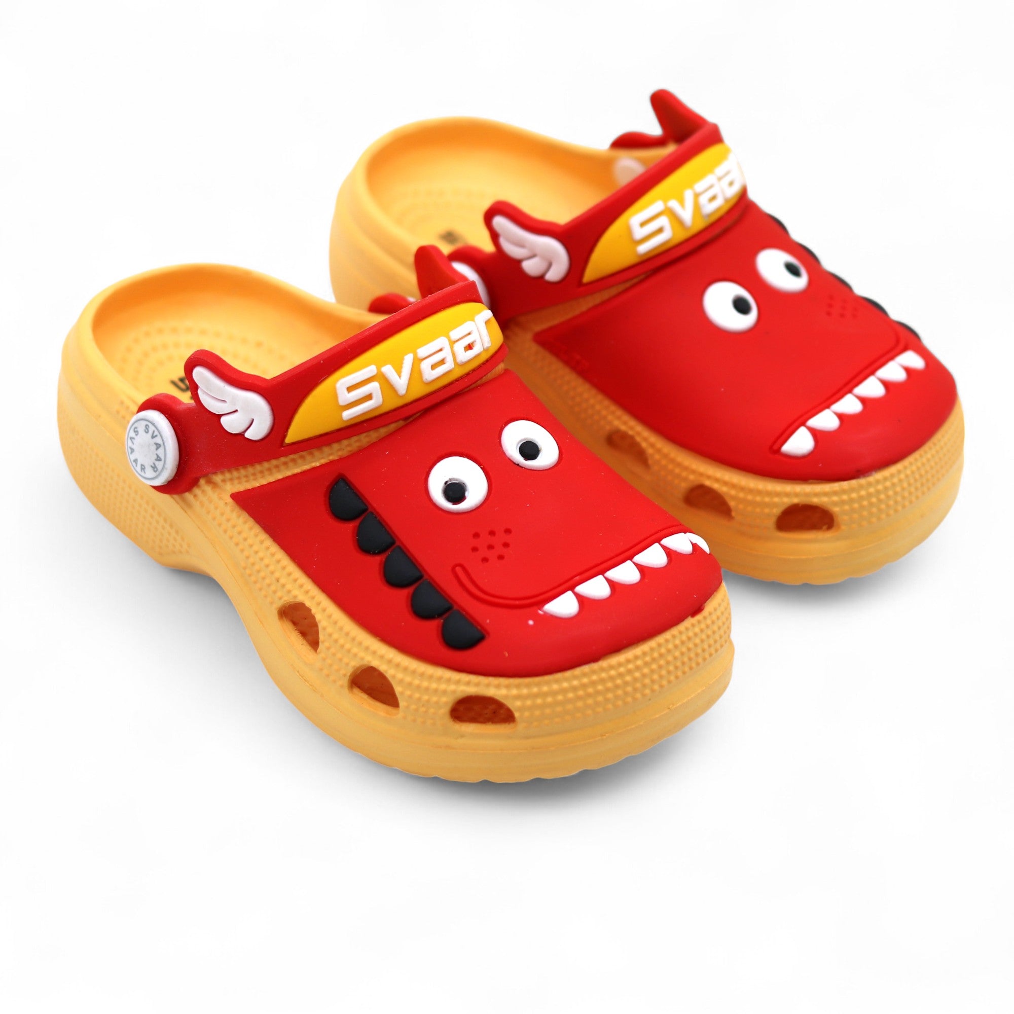 SVAAR Kids Cartoon Dinosaur Clogs –Yellow