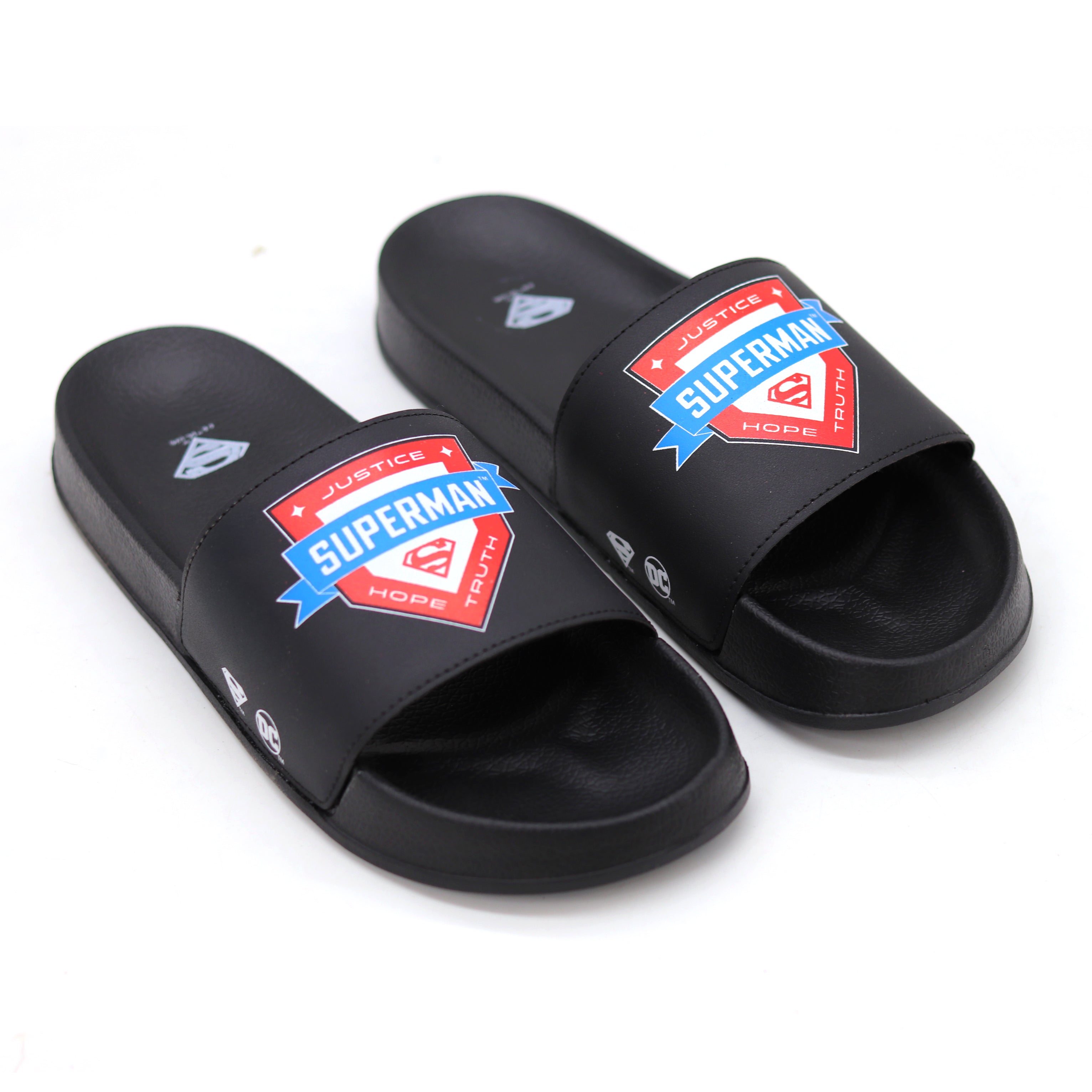 SVAAR x Superman Official Soft Cushioned Slides for Men-Black