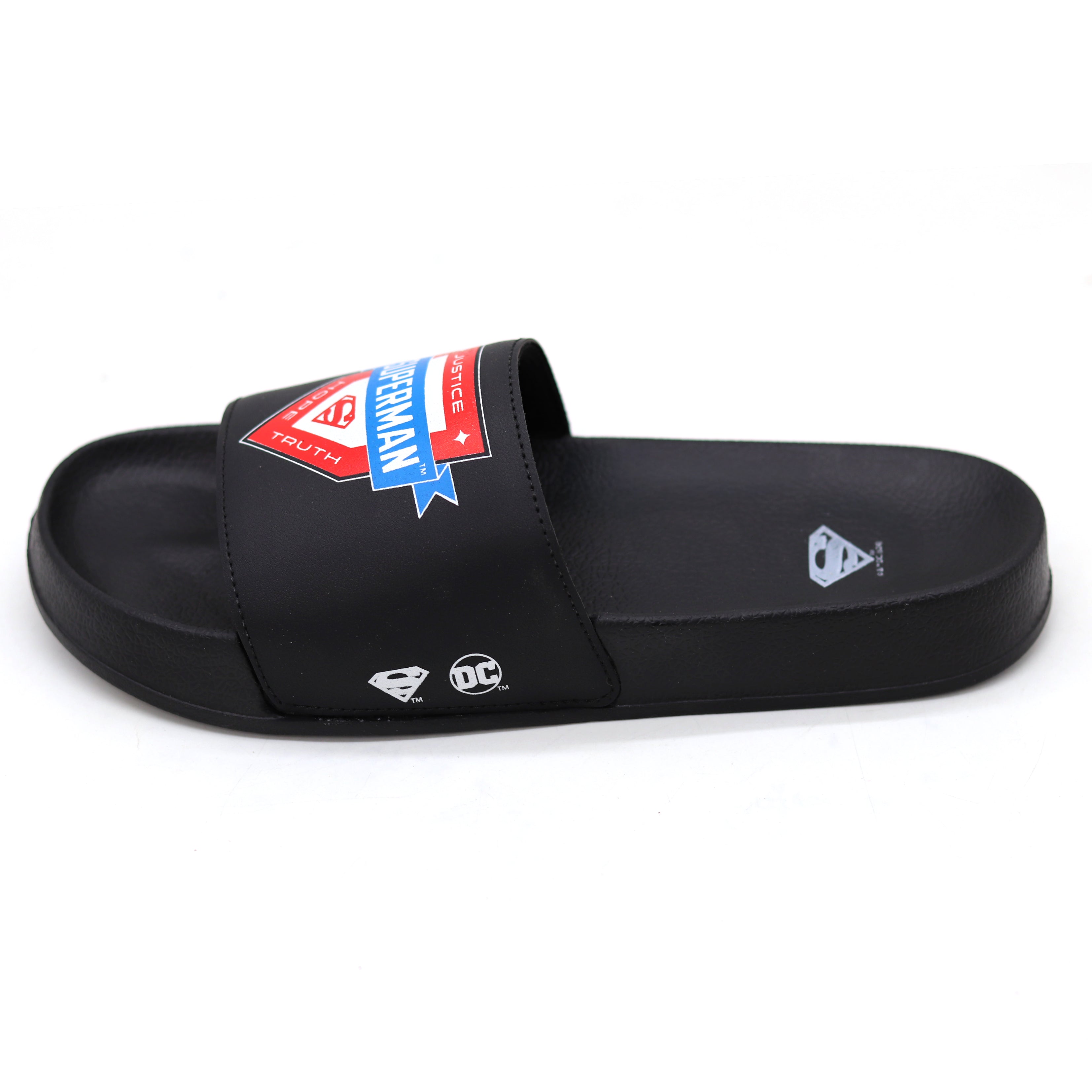 SVAAR x Superman Official Soft Cushioned Slides for Men-Black