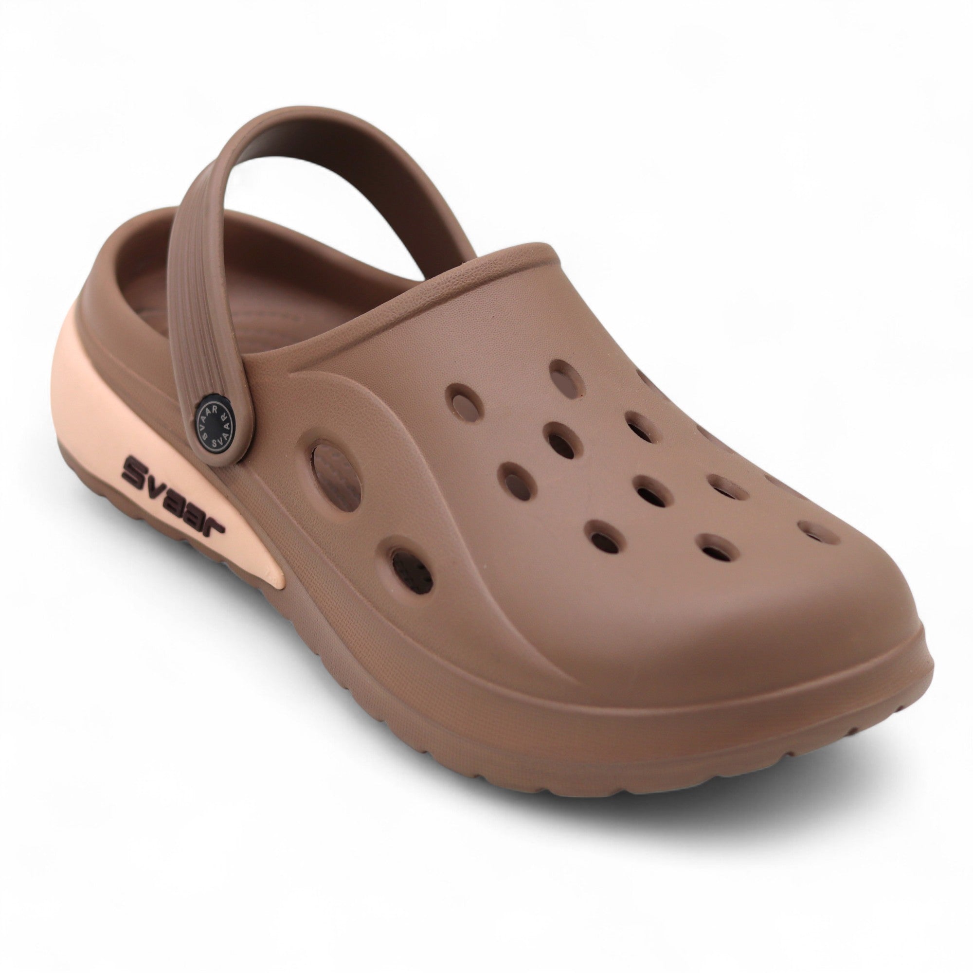 SVAAR Drift Men’s Sports Clogs – Lightweight, Waterproof & Anti-Skid - Brown