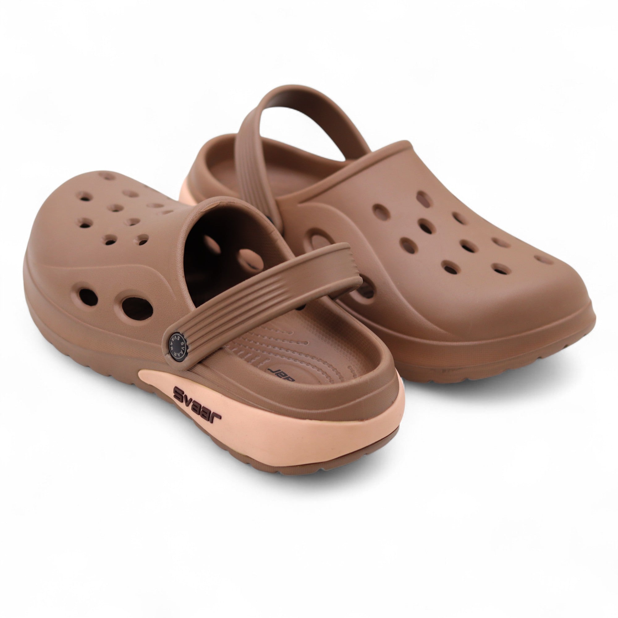 SVAAR Drift Men’s Sports Clogs – Lightweight, Waterproof & Anti-Skid - Brown