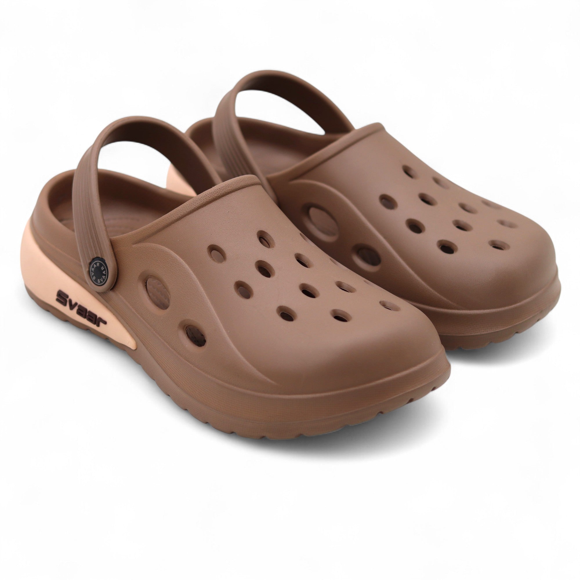 SVAAR Drift Men’s Sports Clogs – Lightweight, Waterproof & Anti-Skid - Brown