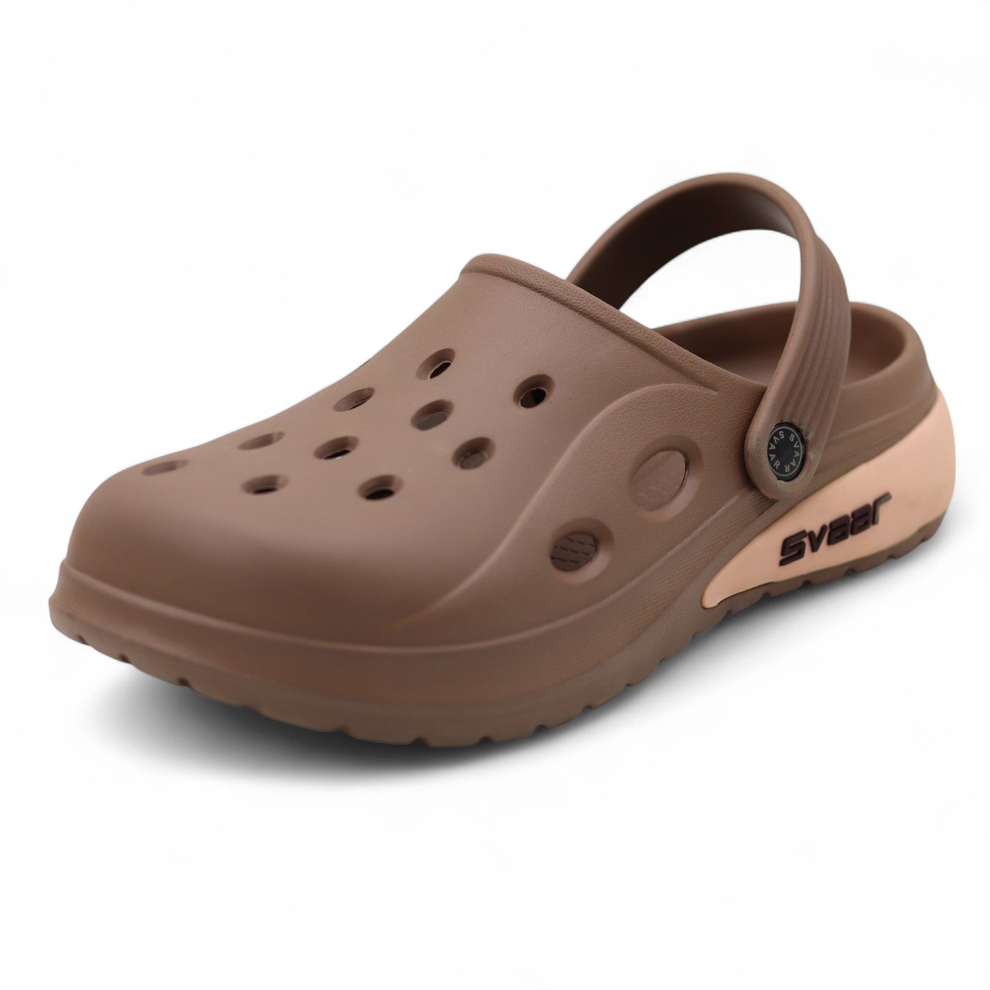 SVAAR Drift Men’s Sports Clogs – Lightweight, Waterproof & Anti-Skid - Brown