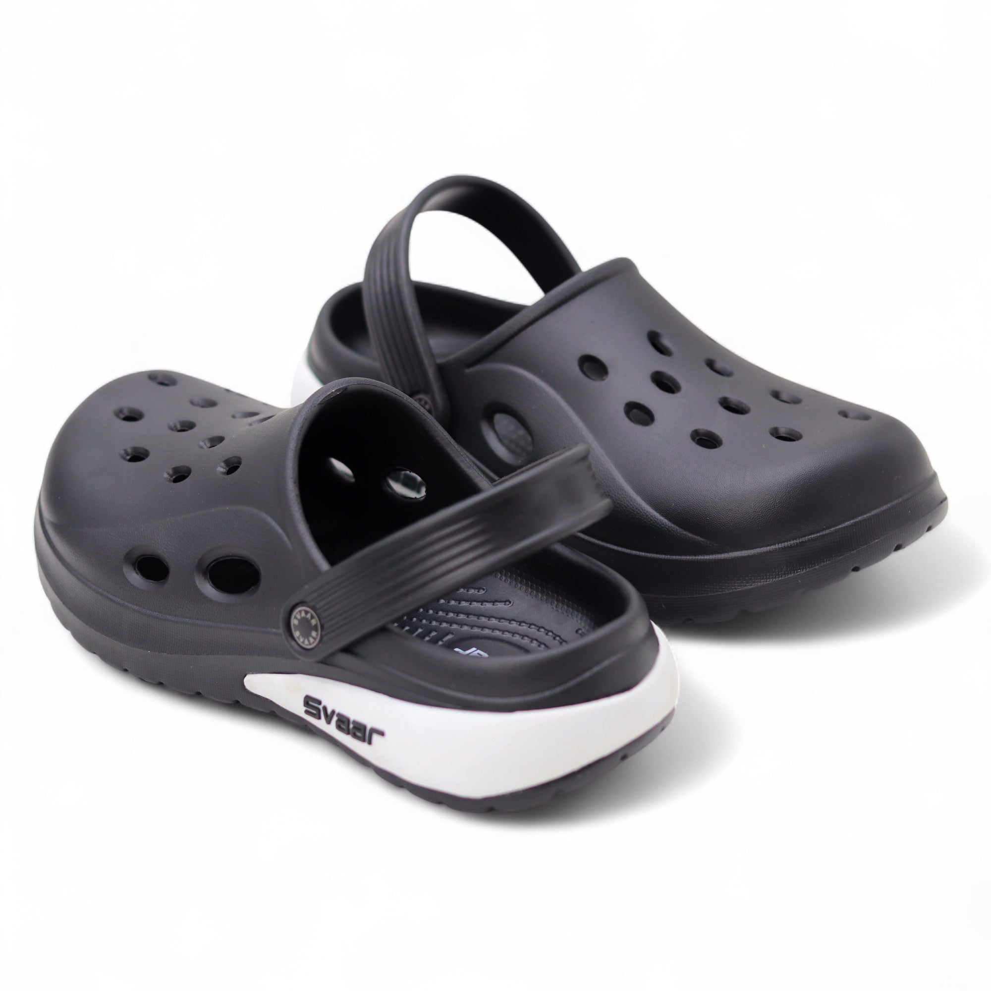 SVAAR Drift Men’s Sports Clogs – Lightweight, Waterproof & Anti-Skid - Black