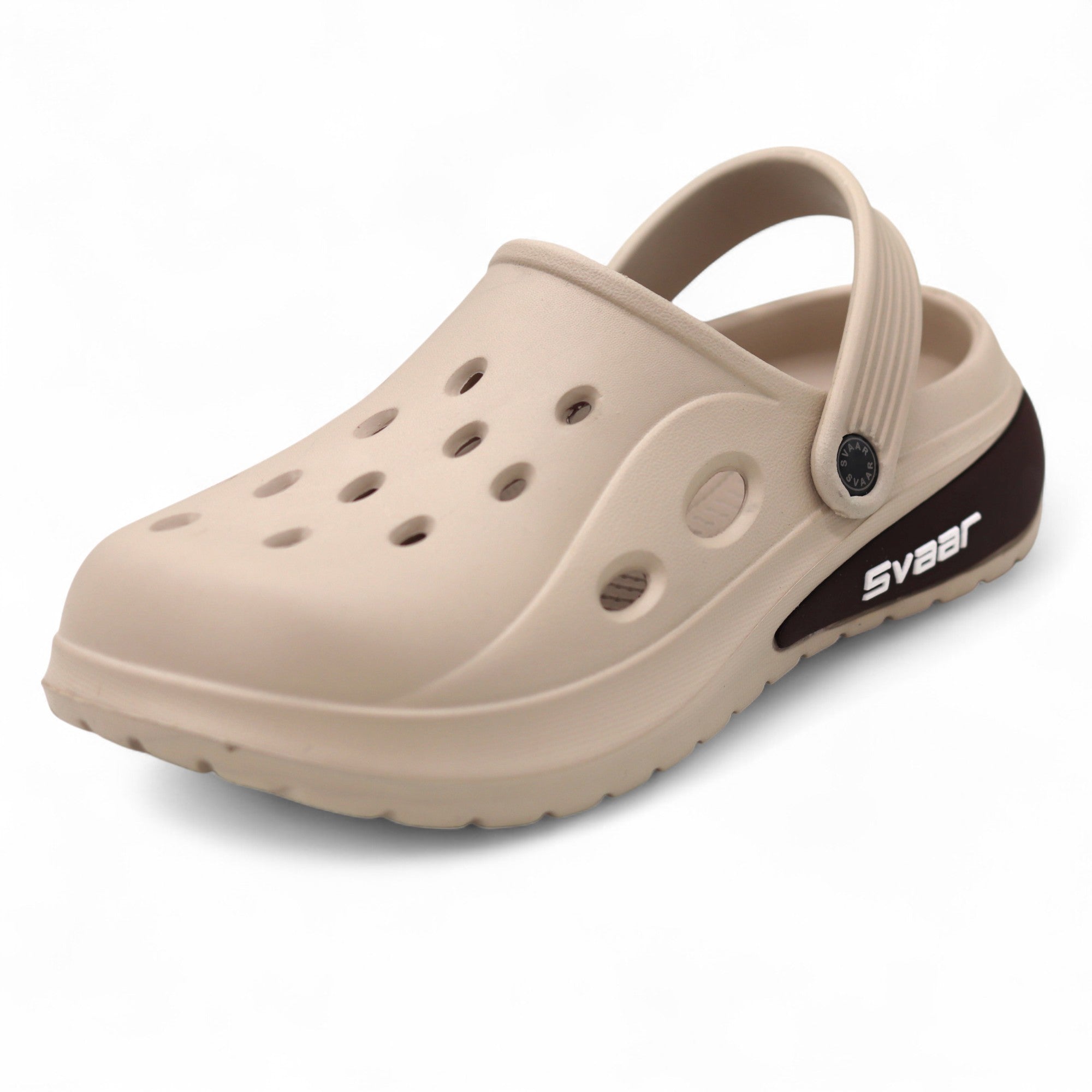 SVAAR Drift Men’s Sports Clogs – Lightweight, Waterproof & Anti-Skid - Beige