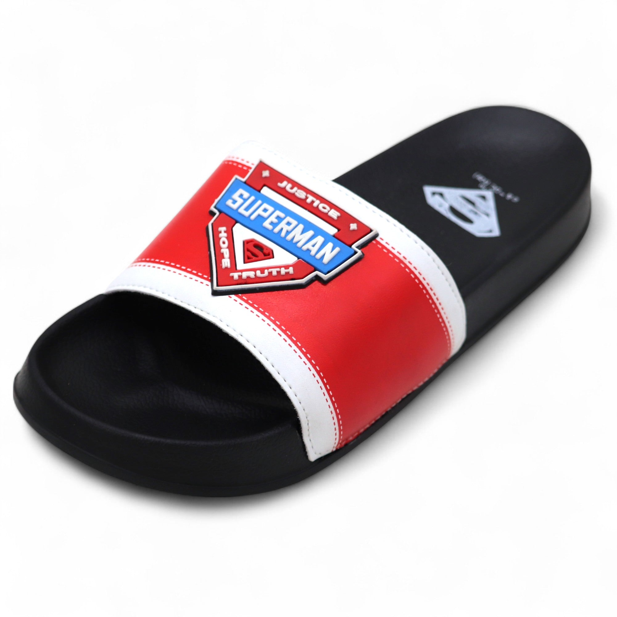SVAAR x Superman Men's Slides – Soft Cushion, Anti-Slip, Lightweight - Black