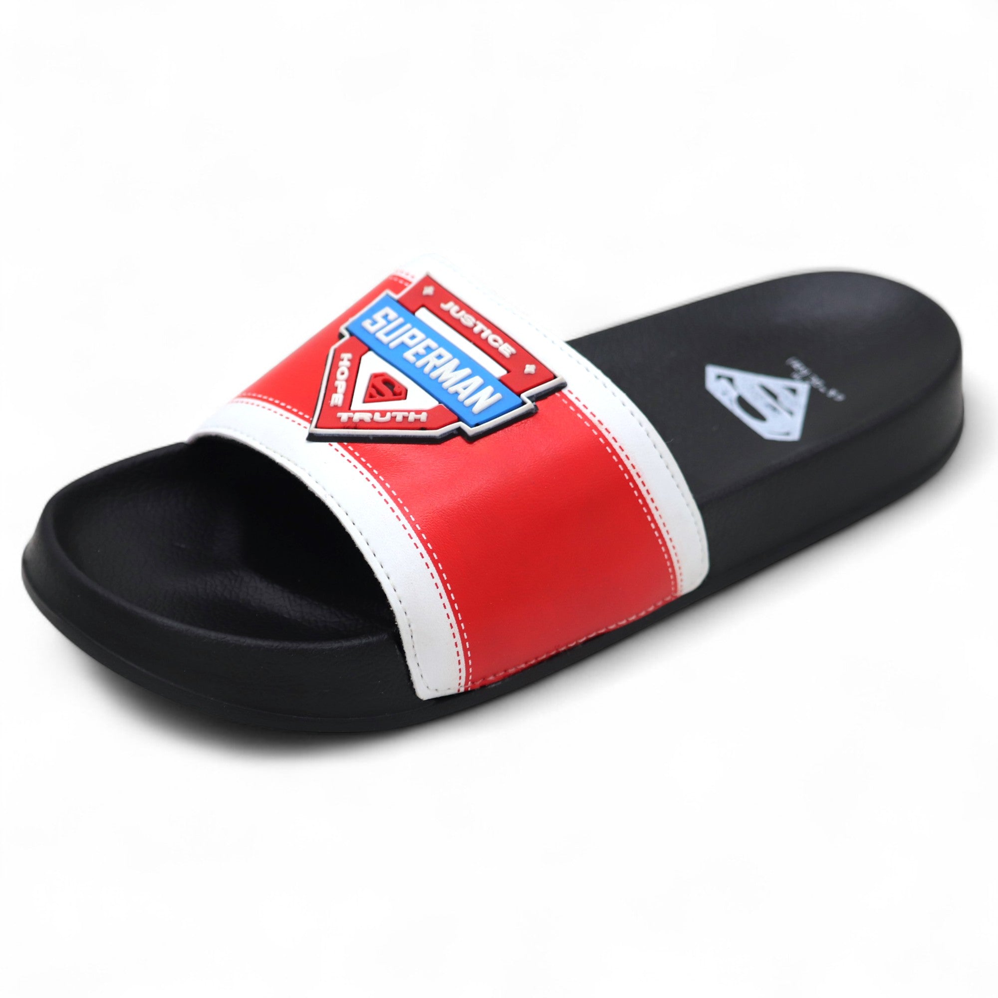 SVAAR x Superman Men's Slides – Soft Cushion, Anti-Slip, Lightweight - Black