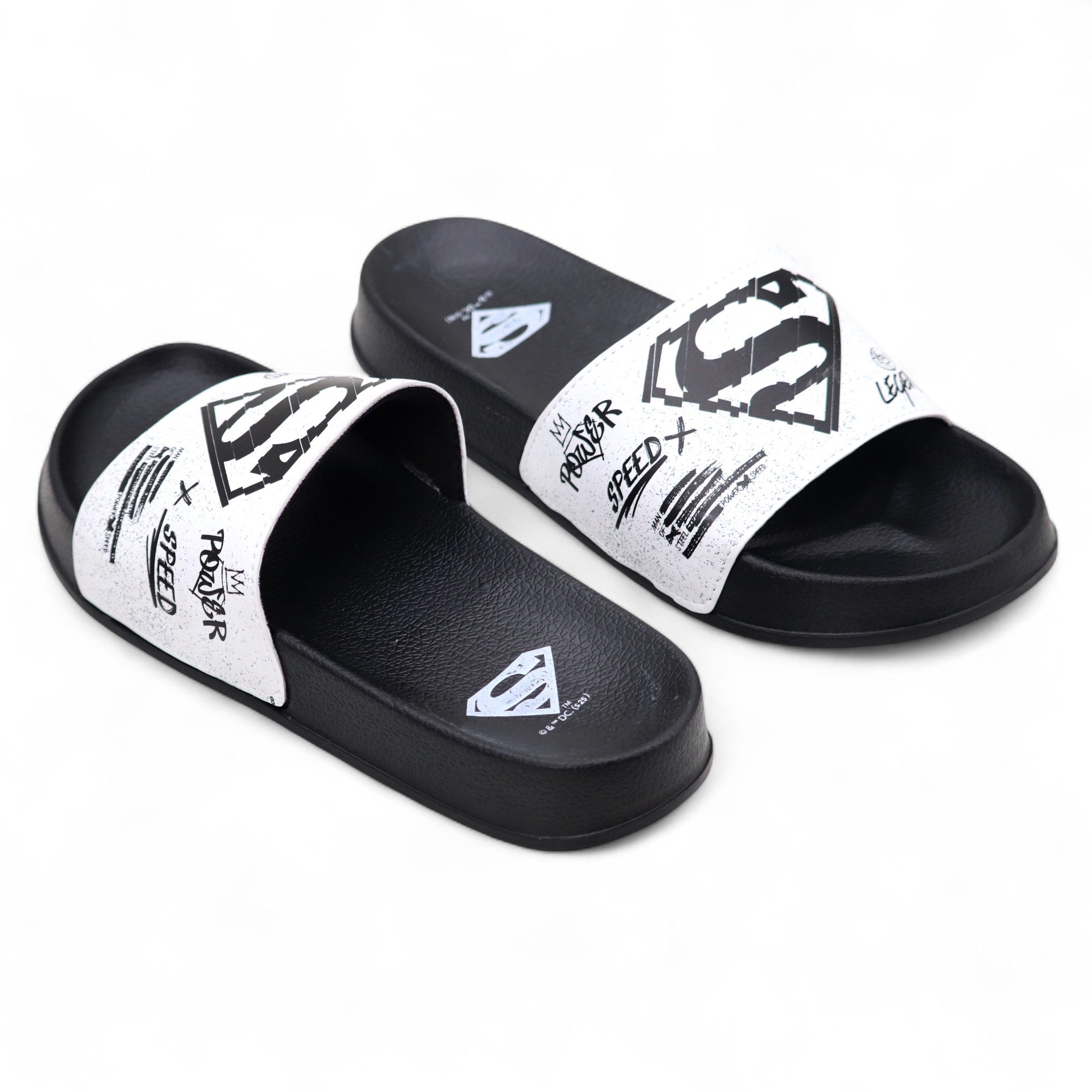 SVAAR x Superman Men’s Slides | Soft, Anti-Slip & Lightweight-Black
