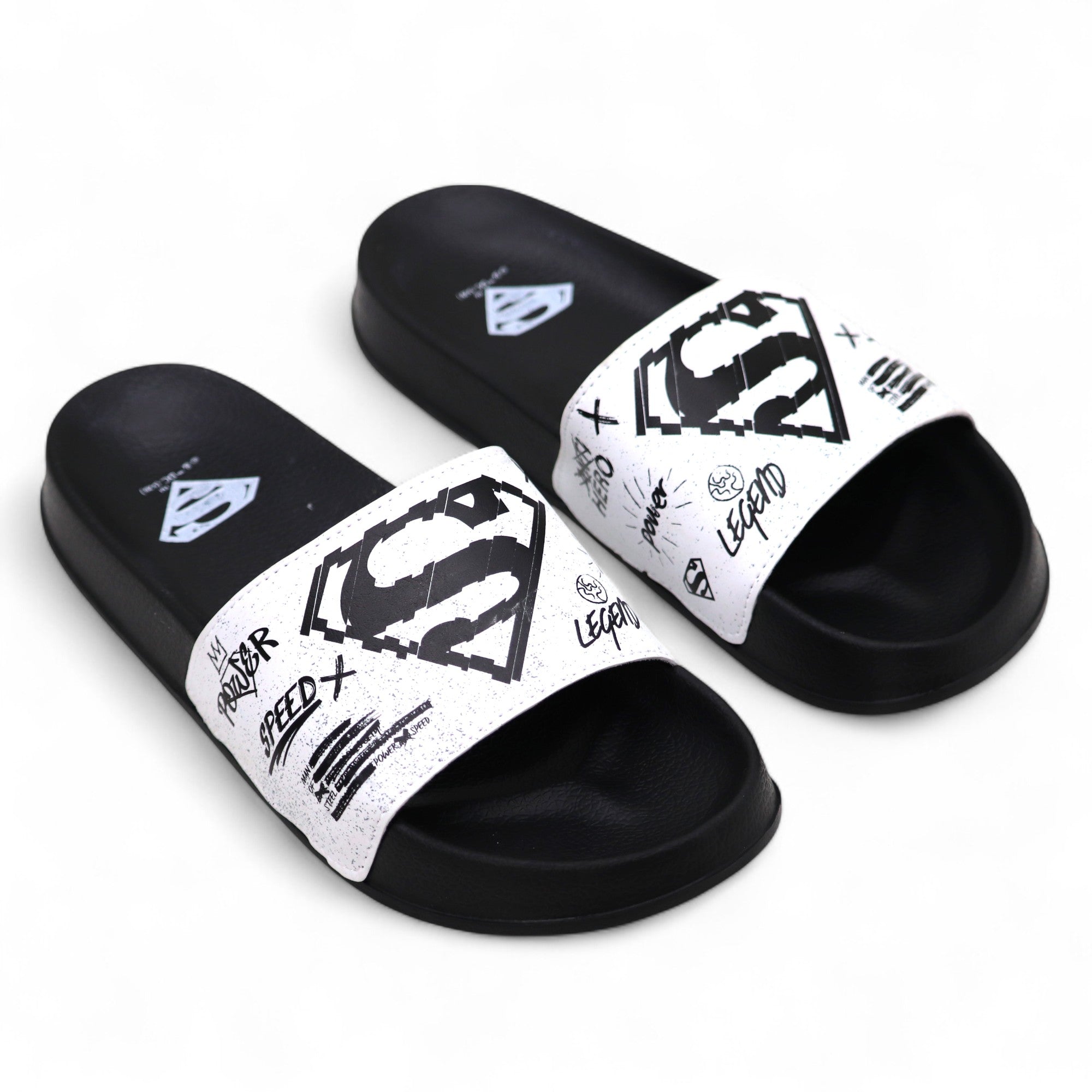 SVAAR x Superman Men’s Slides | Soft, Anti-Slip & Lightweight-Black