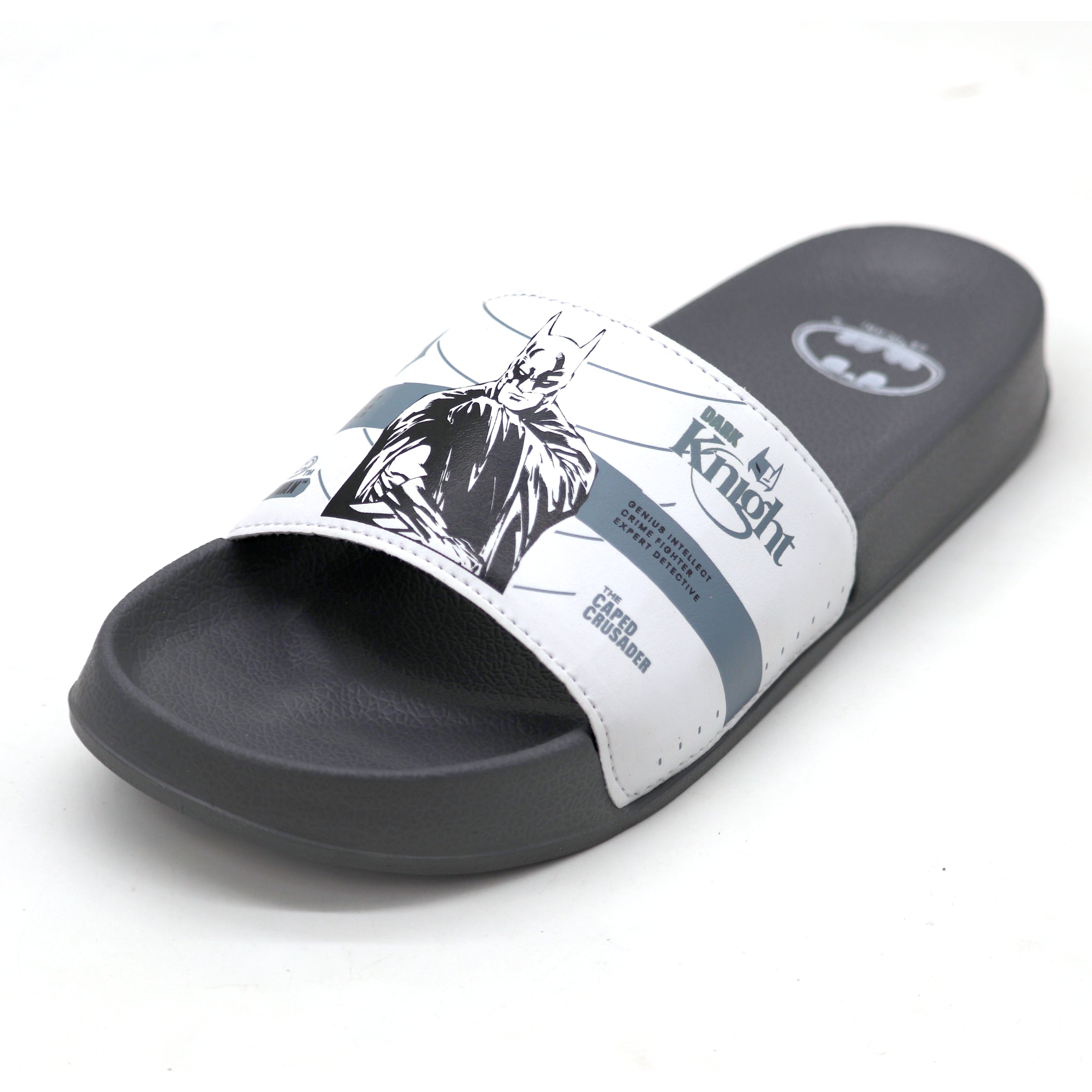 SVAAR Batman Gotham City Men's Sliders – Ultra Soft Cushioned Flip Flops - Grey