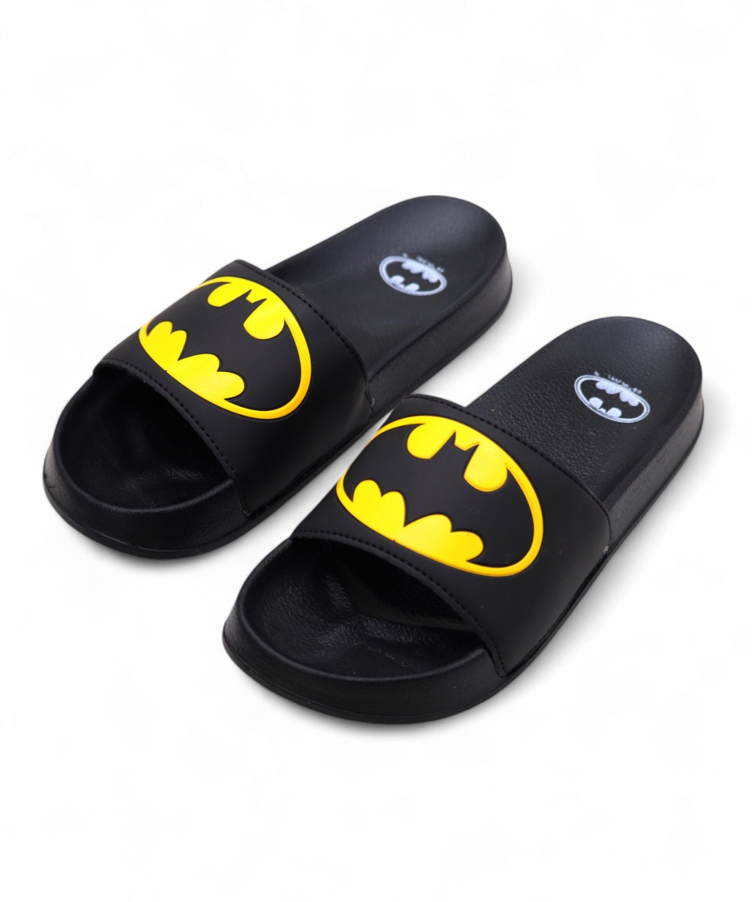 SVAAR x Batman Men's Slides – Soft Cushion, Anti-Slip, Lightweight Daily Slippers - Black