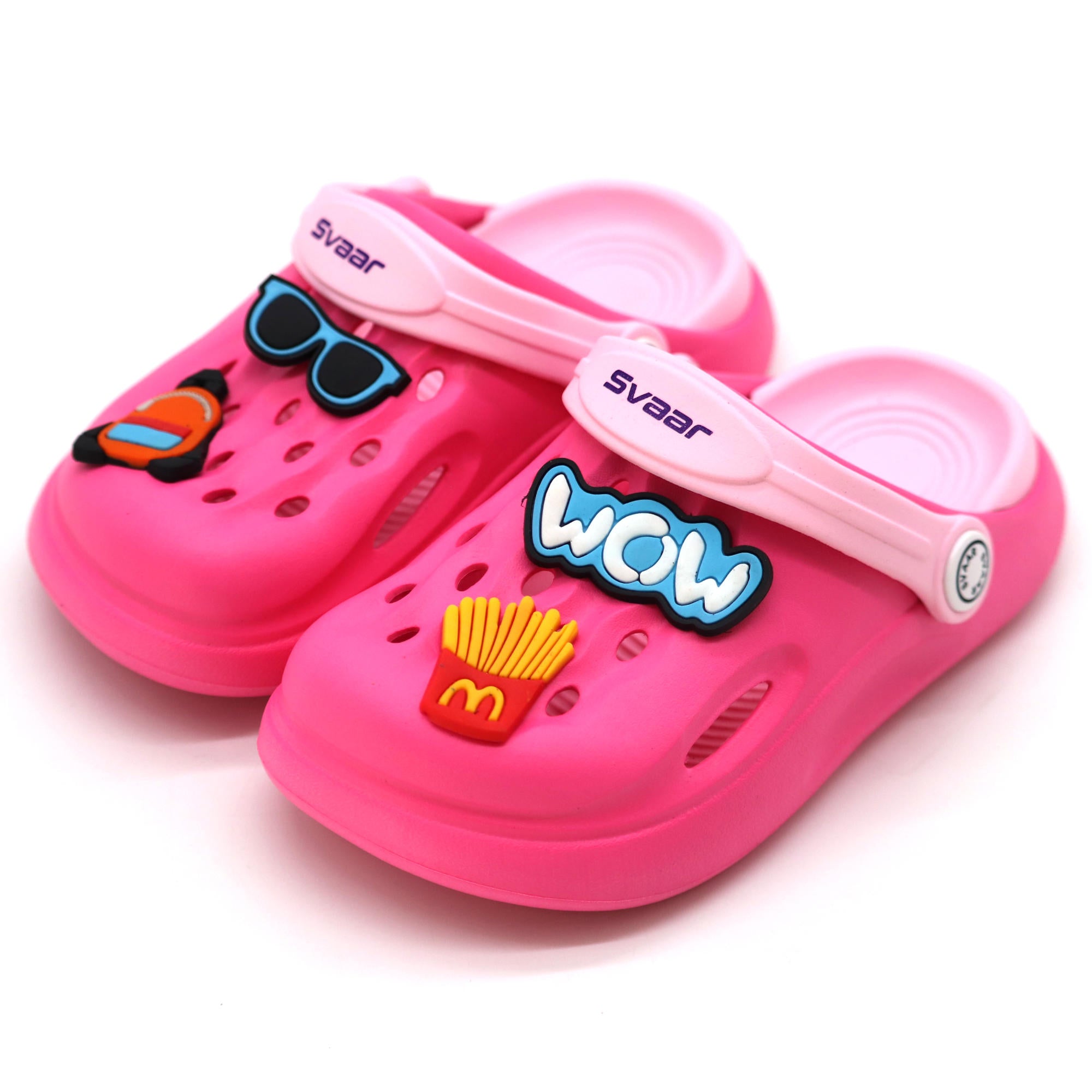 SVAAR Wow Clog Shoes For Boys & Girls, Indoor & Outdoor Sandals Clogs For Kids -Pink